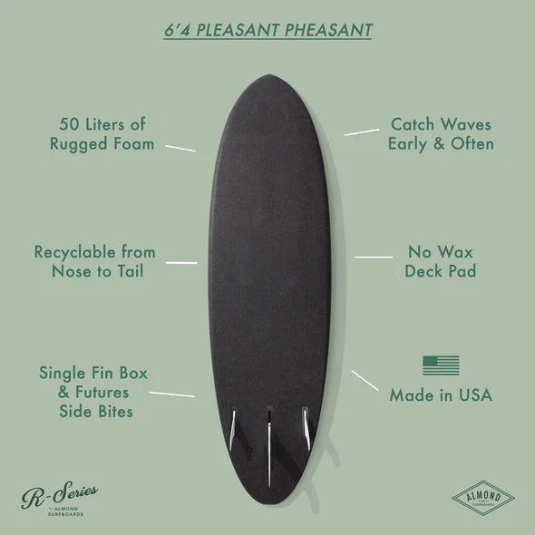 6'4 R-Series | Pleasant Pheasant Longboard Surfboard - Image 9