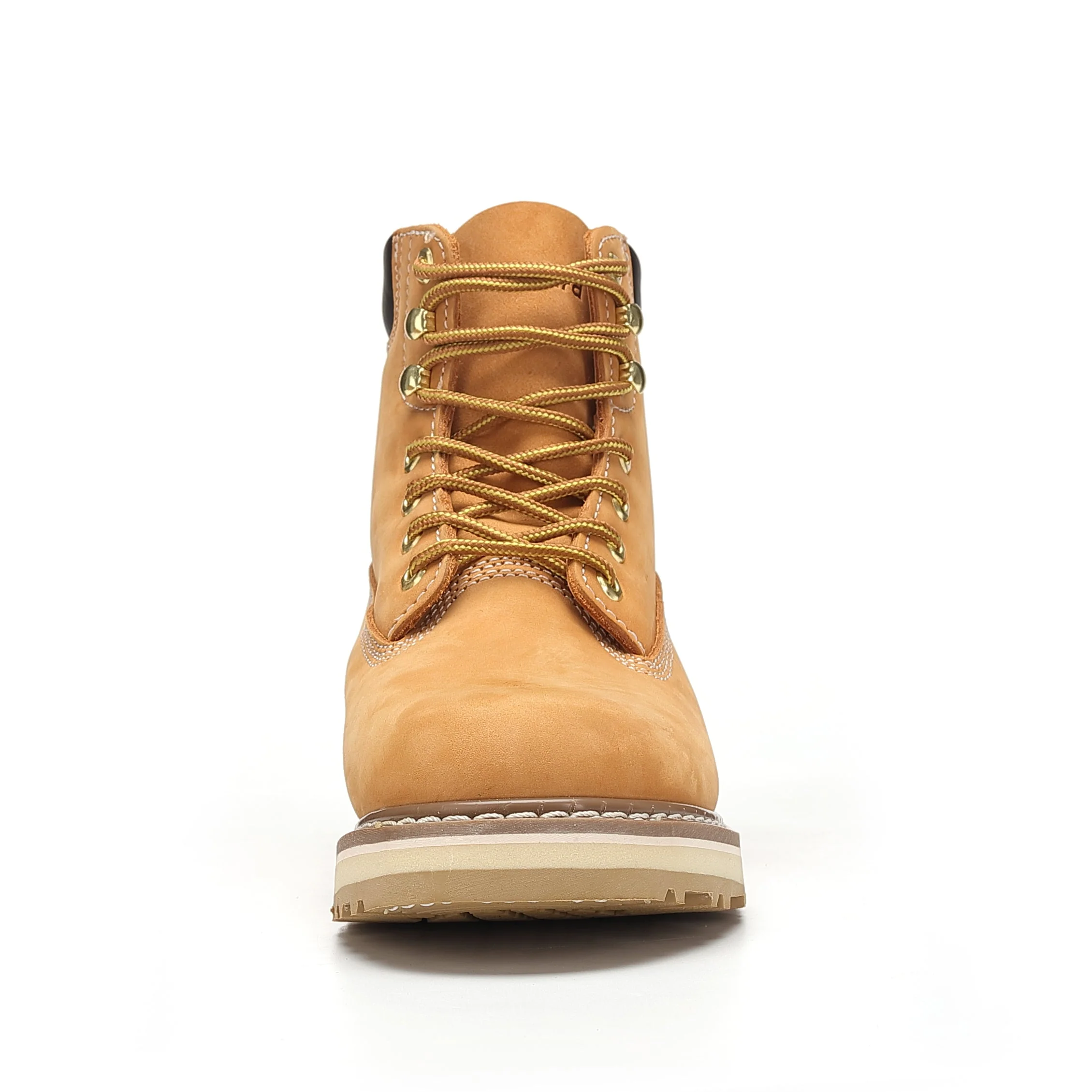 84101 Men's Soft Toe Nubuck Leather Non-Slip Work Boots - 6" Wheat - Image 4