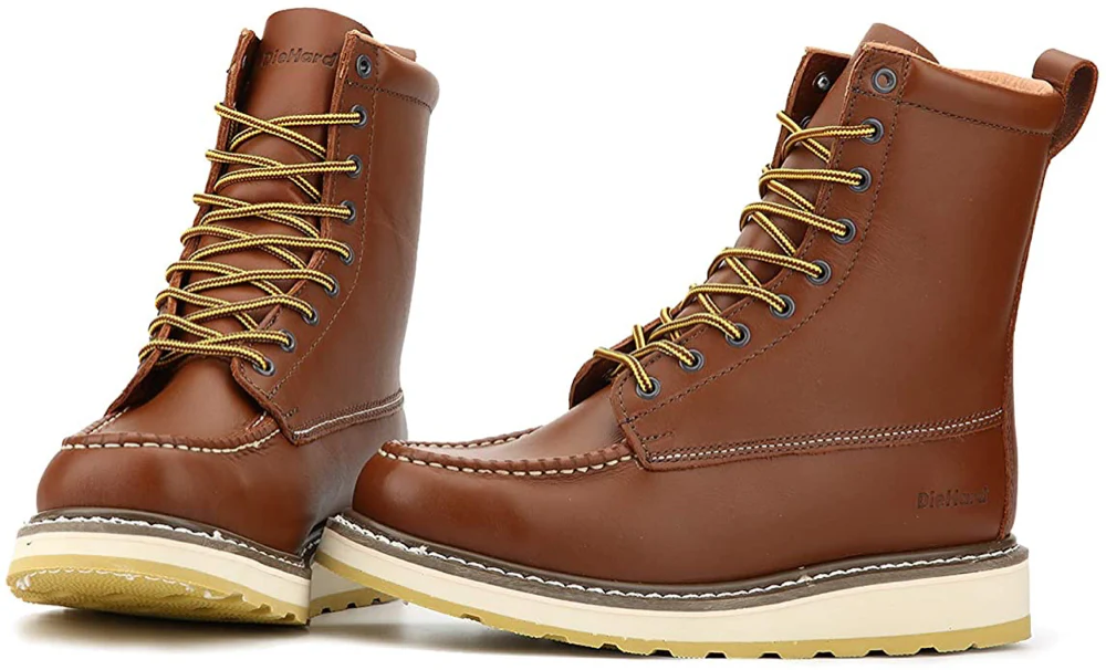 86994 Slip Resistant Durability 8" Leather Work Boots - Image 2