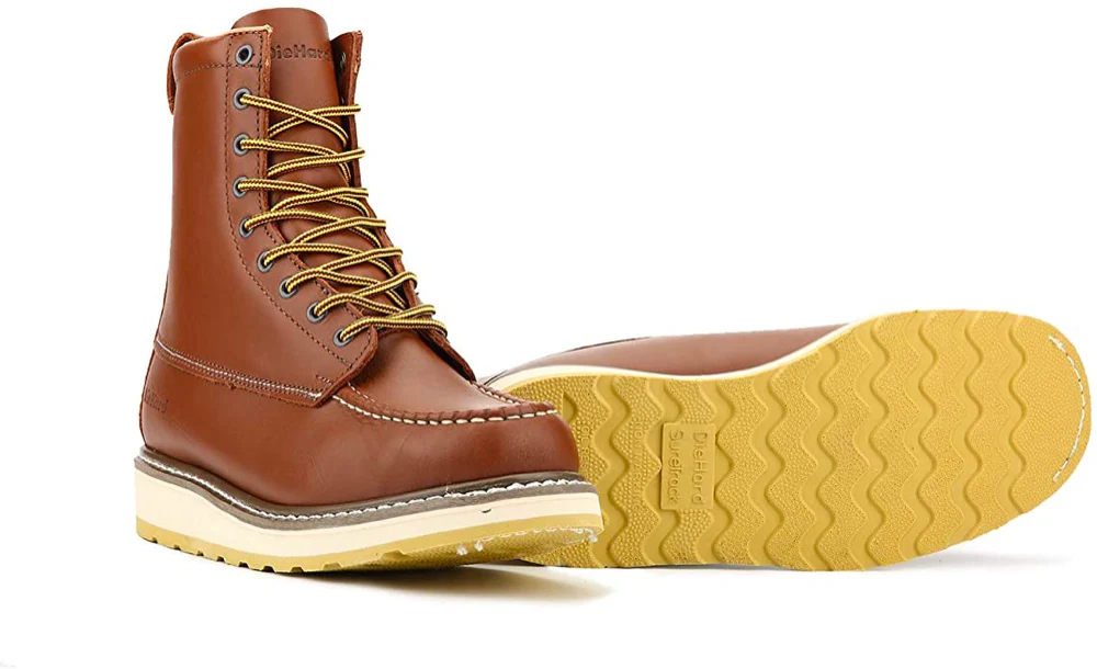 86994 Slip Resistant Durability 8" Leather Work Boots - Image 3