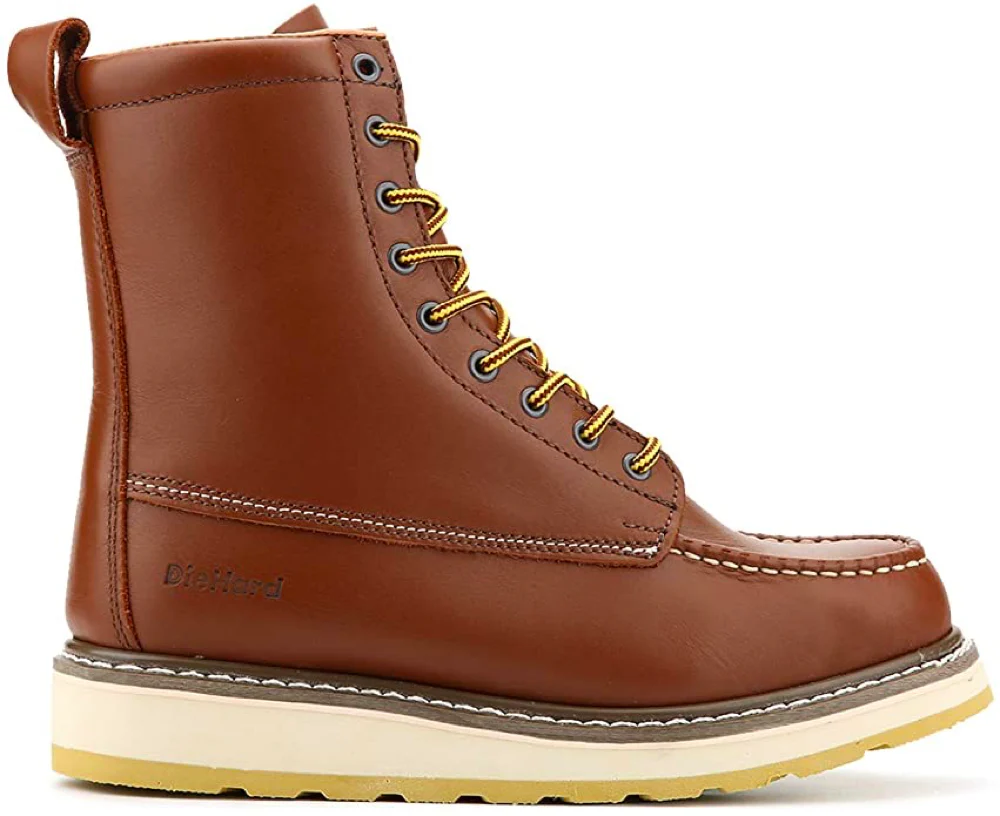 86994 Slip Resistant Durability 8" Leather Work Boots - Image 4