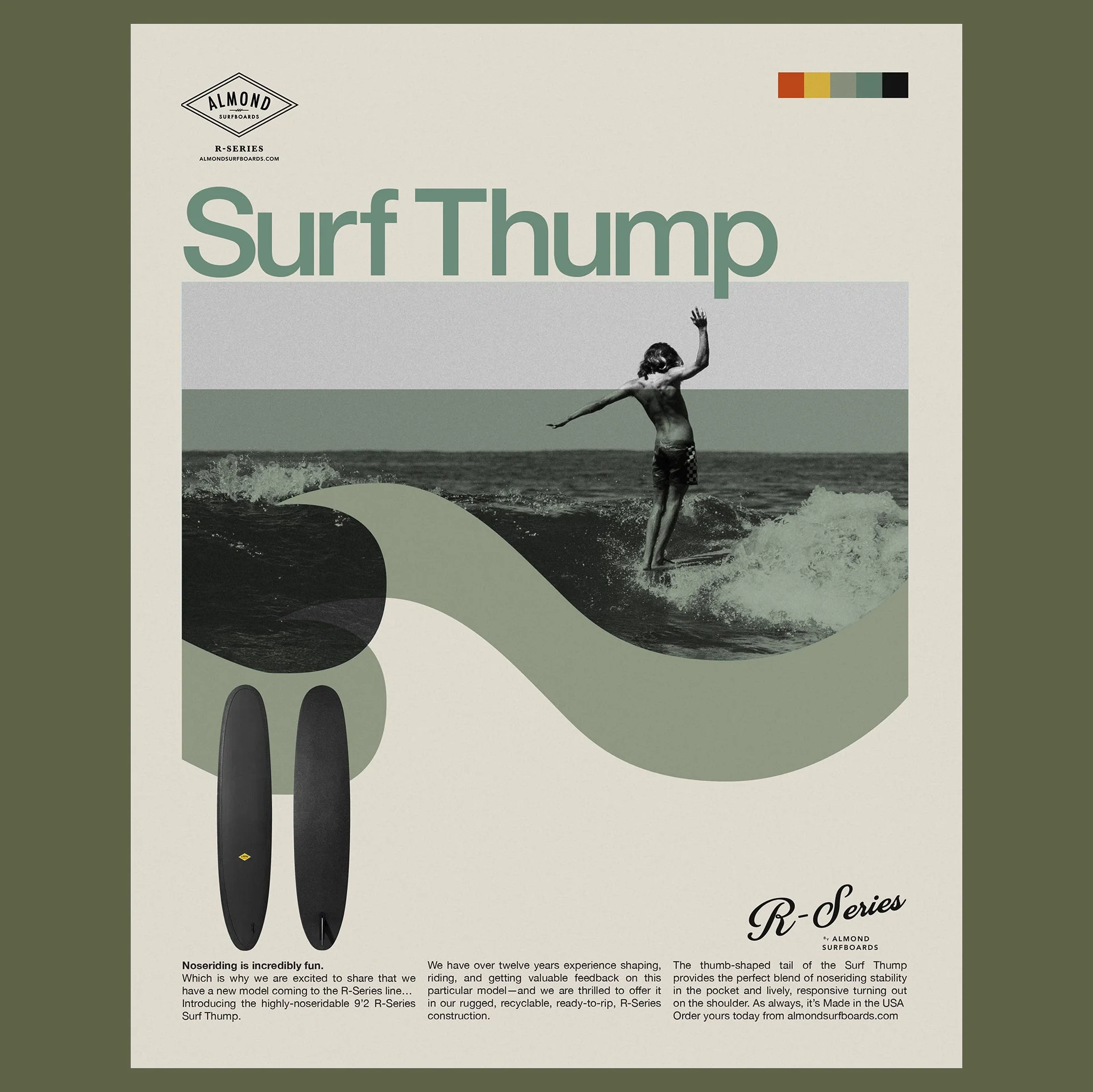 9'2 R-Series | Surf Thump Longboard Surfboard - Image 13
