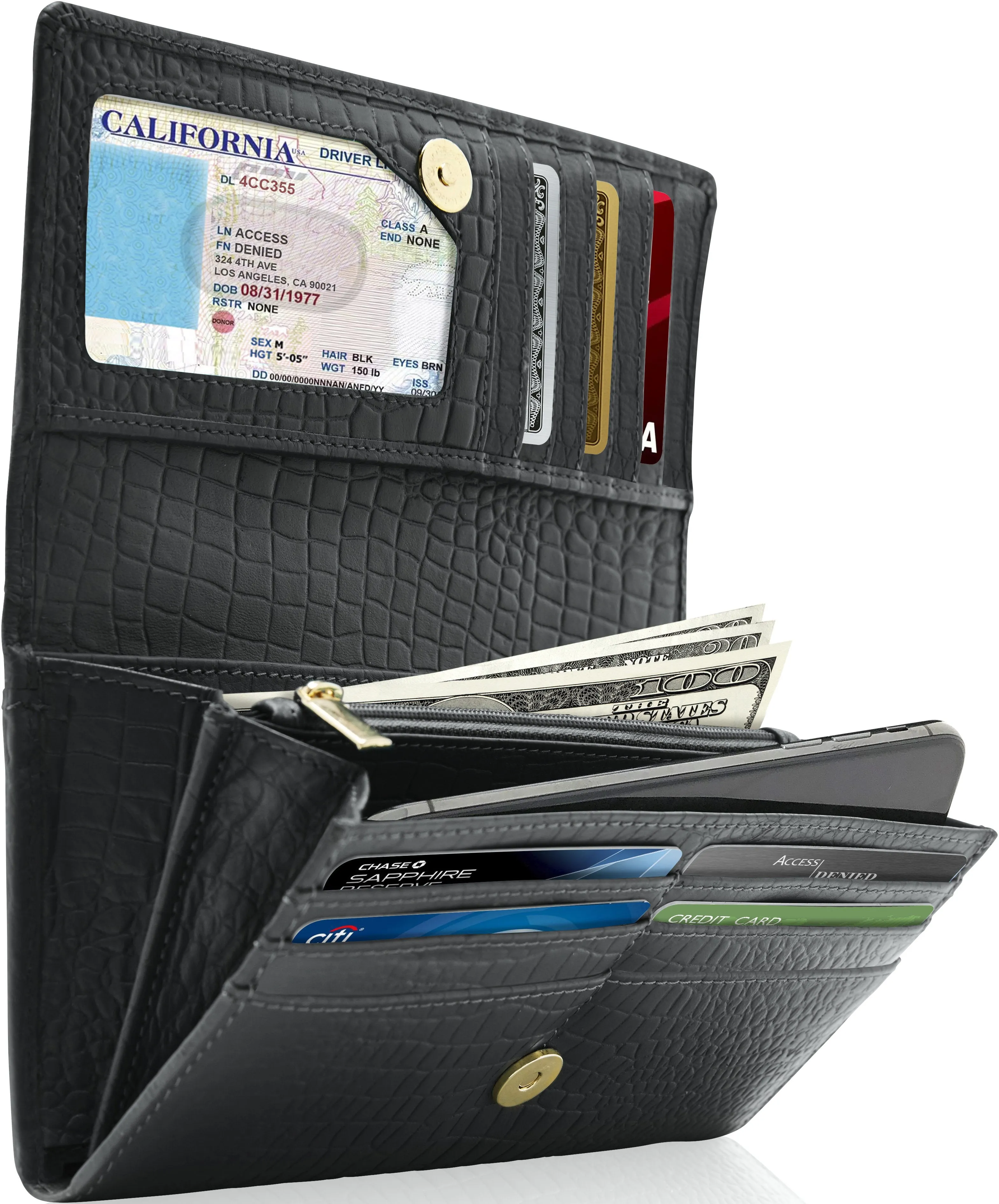 RFID Protected Accordion Clutch Wallet - Image 14