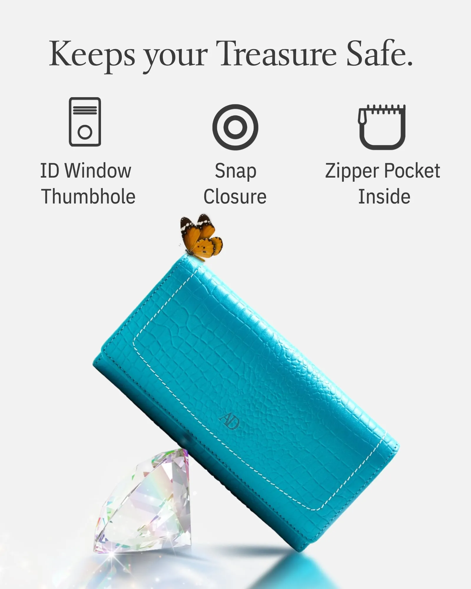 RFID Protected Accordion Clutch Wallet - Image 17