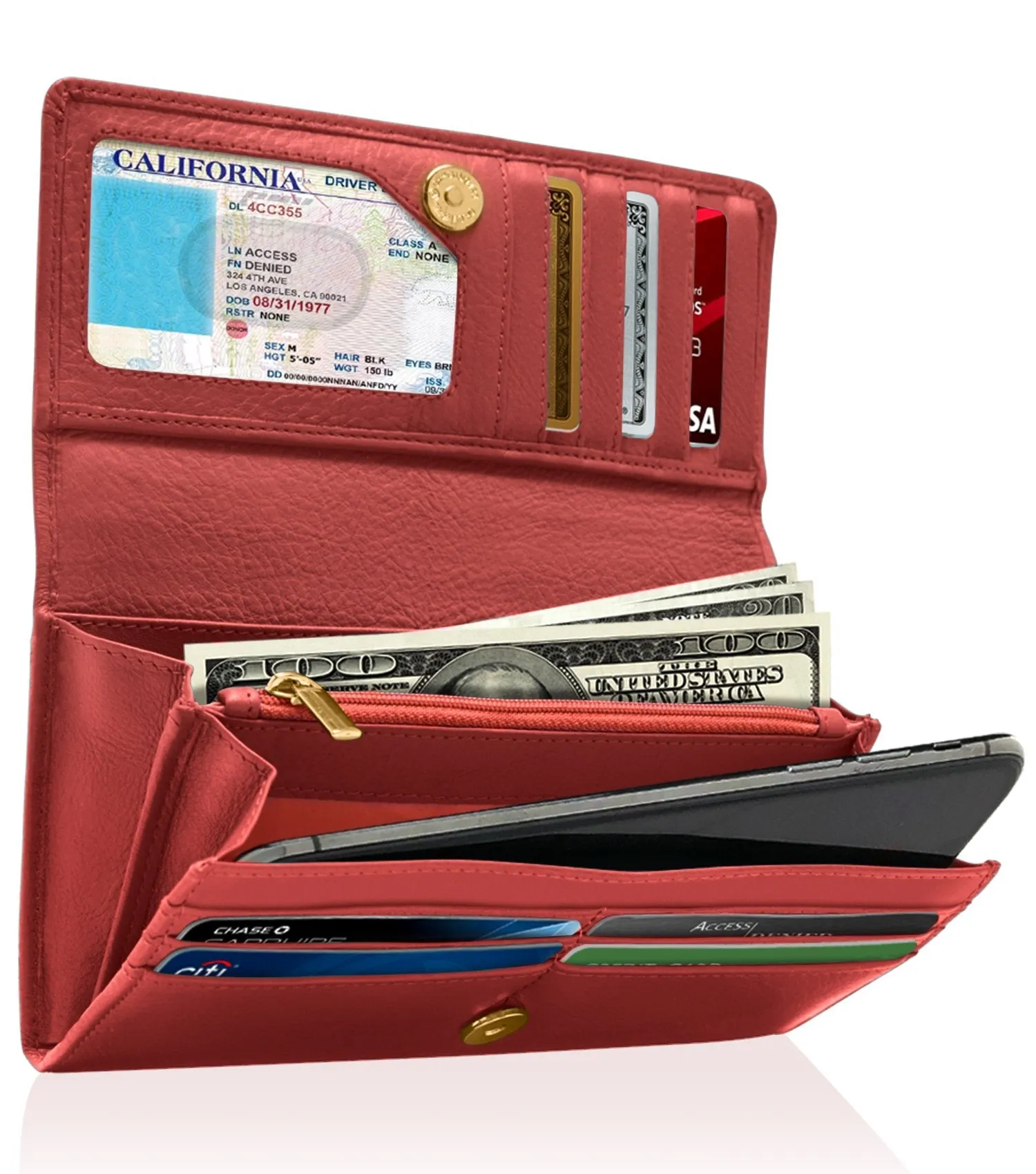 RFID Protected Accordion Clutch Wallet - Image 22