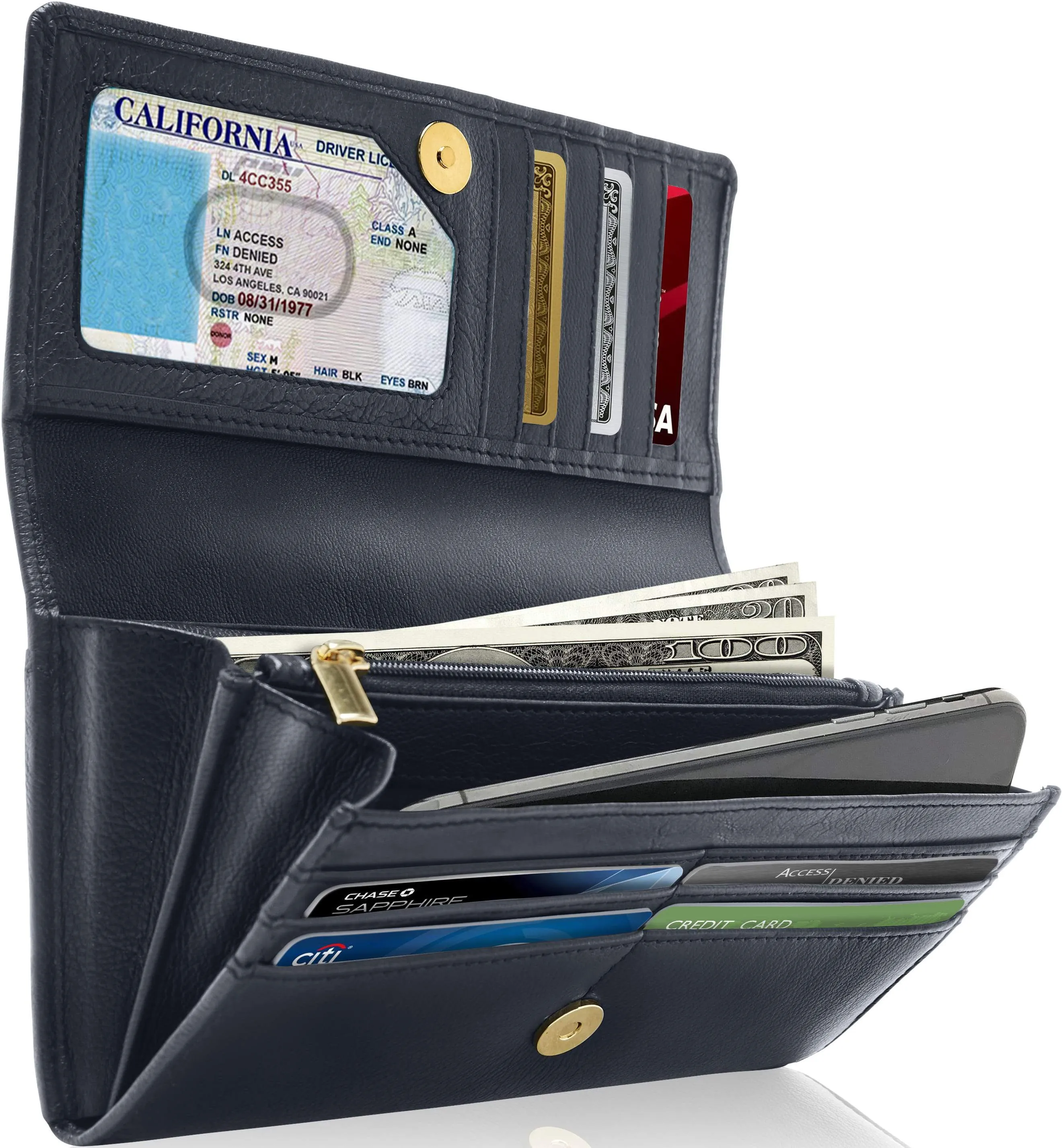 RFID Protected Accordion Clutch Wallet - Image 28