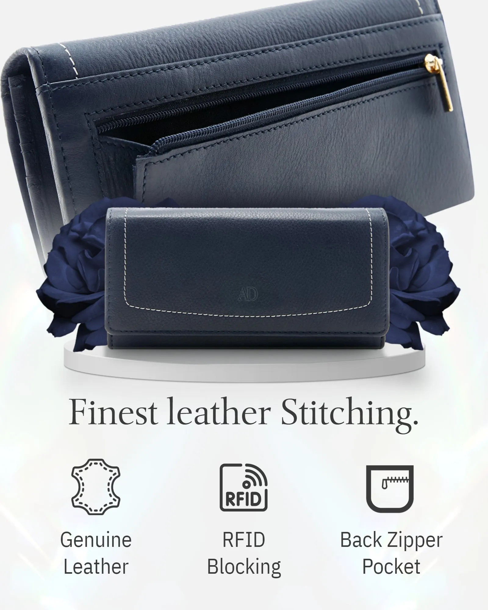 RFID Protected Accordion Clutch Wallet - Image 30