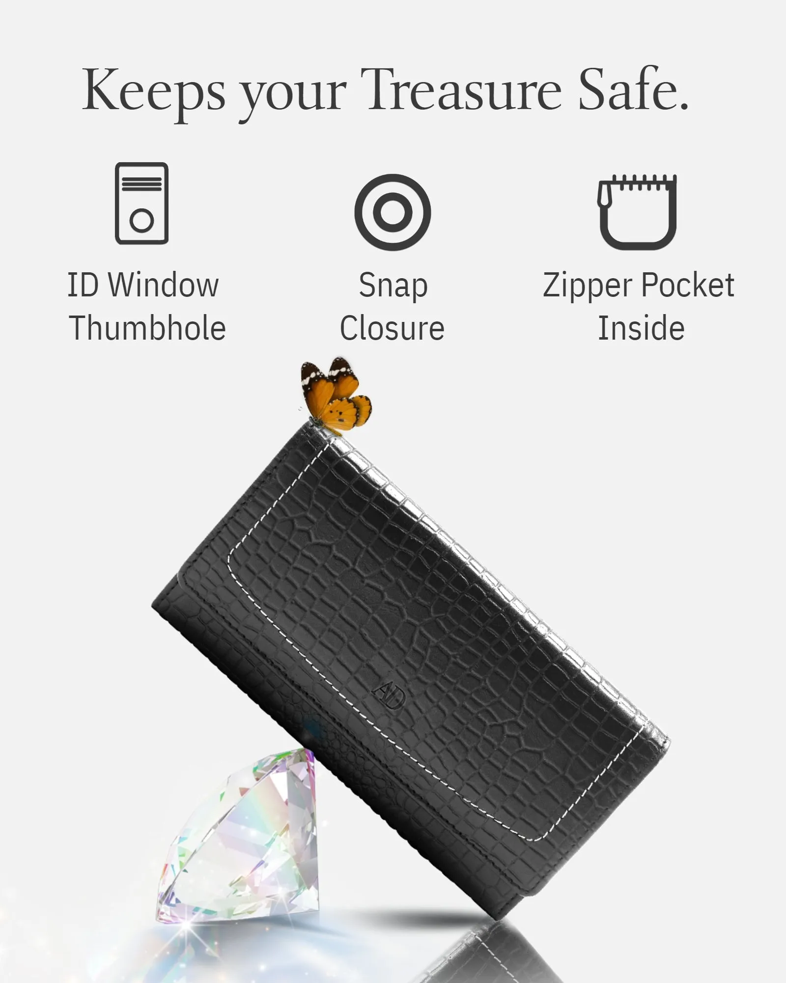 RFID Protected Accordion Clutch Wallet - Image 5