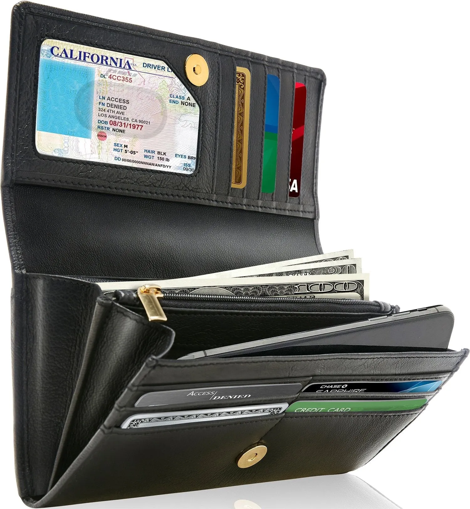 RFID Protected Accordion Clutch Wallet - Image 8