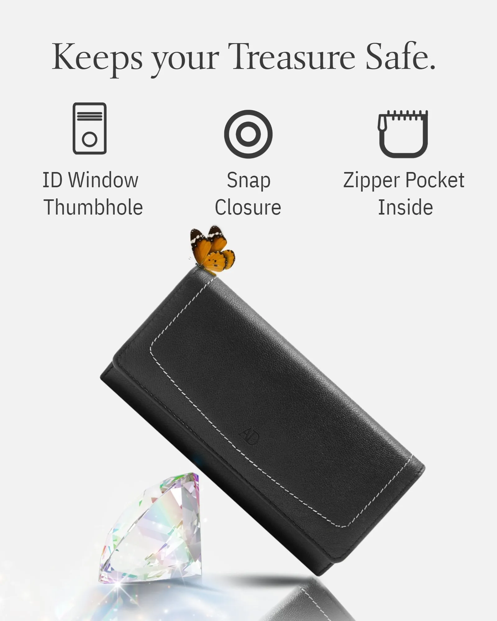 RFID Protected Accordion Clutch Wallet - Image 9