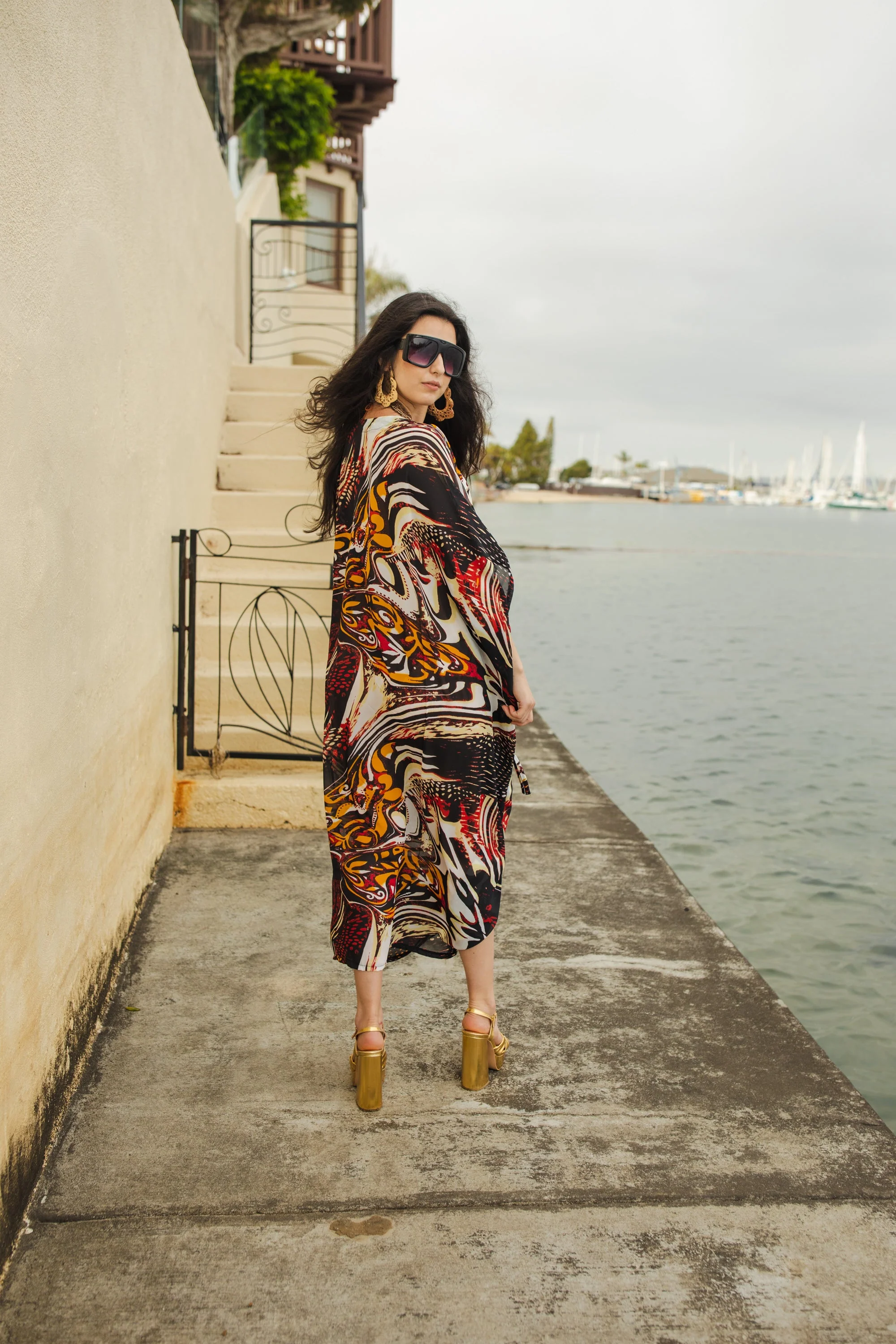 Actius Caftan Kaftan Dress in Rouge - Image 2