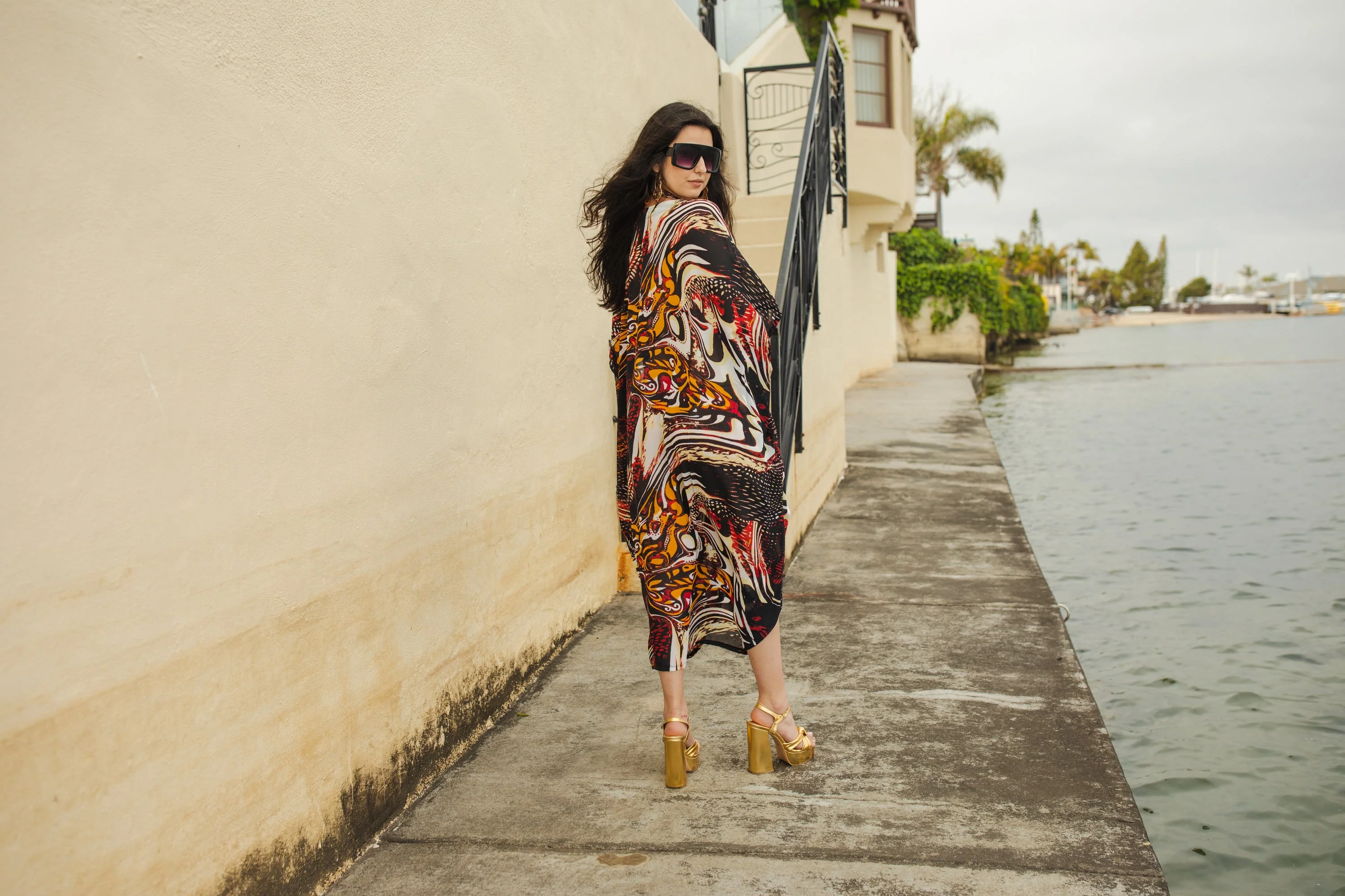 Actius Caftan Kaftan Dress in Rouge - Image 5