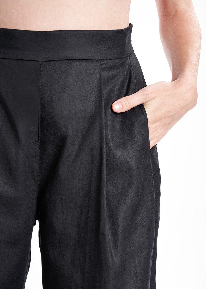 Aitna Black Palazzo Pants from Organic Finest Fabric - Image 4