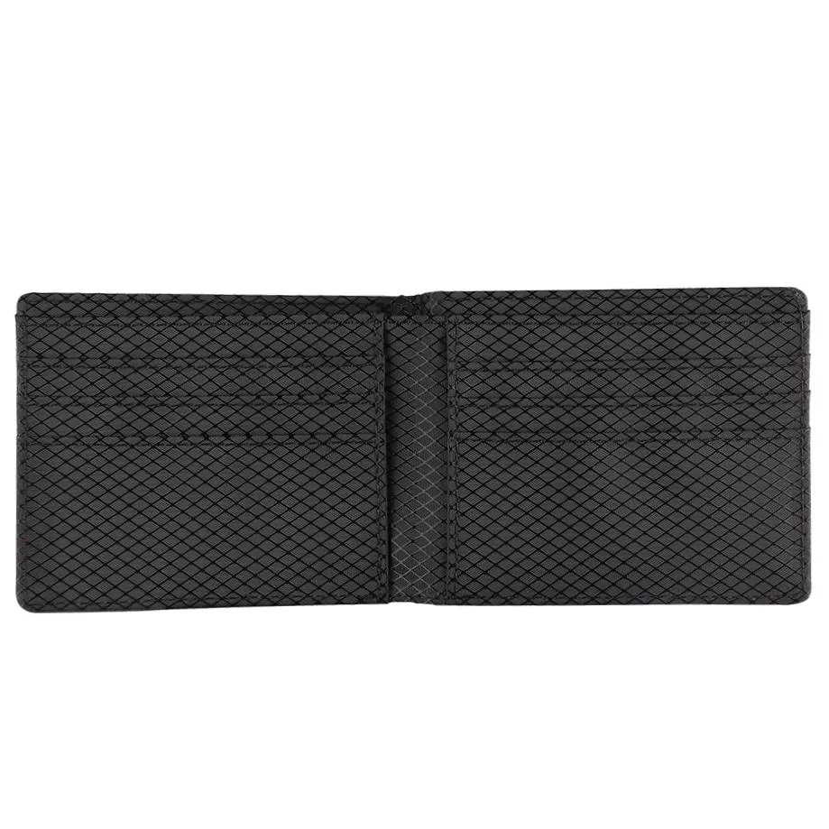 Alcantara & Real Carbon Fiber Bi-Fold Wallet (Red Stitching) - Image 2