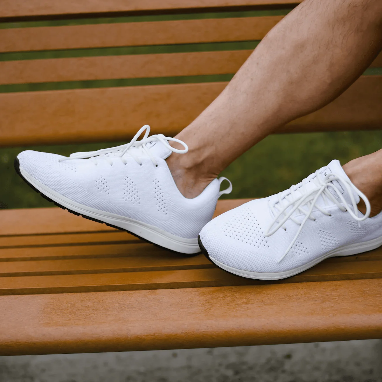 Alex Lace-Up Grounding Shoes • White Knit - Image 5