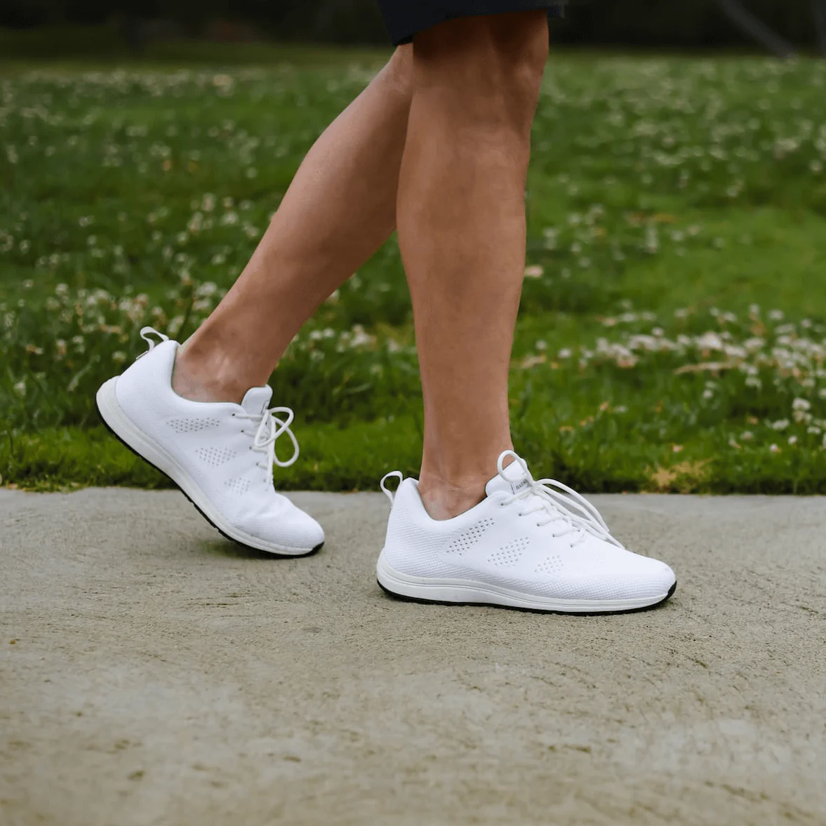 Alex Lace-Up Grounding Shoes • White Knit - Image 7