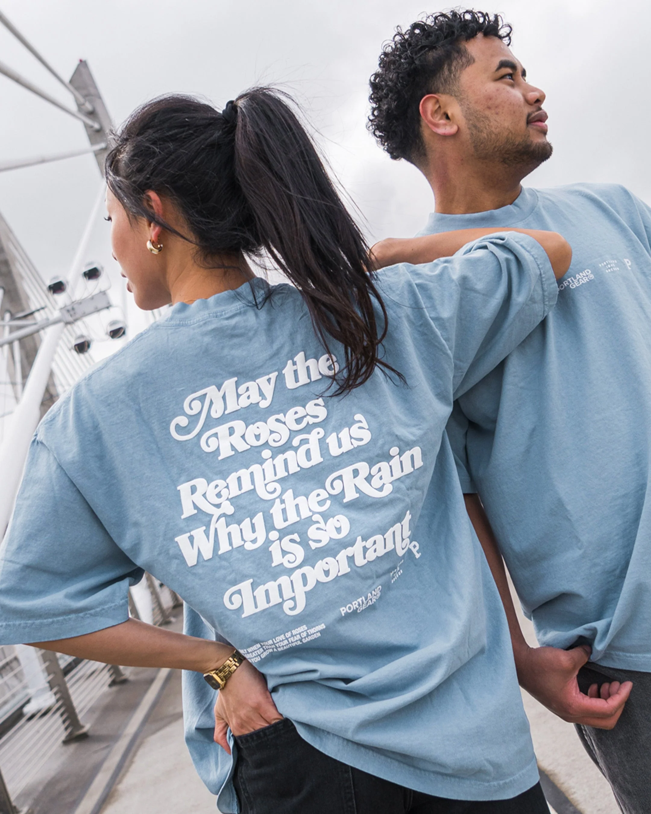 All-American Slogan Tee - Sky - Image 3