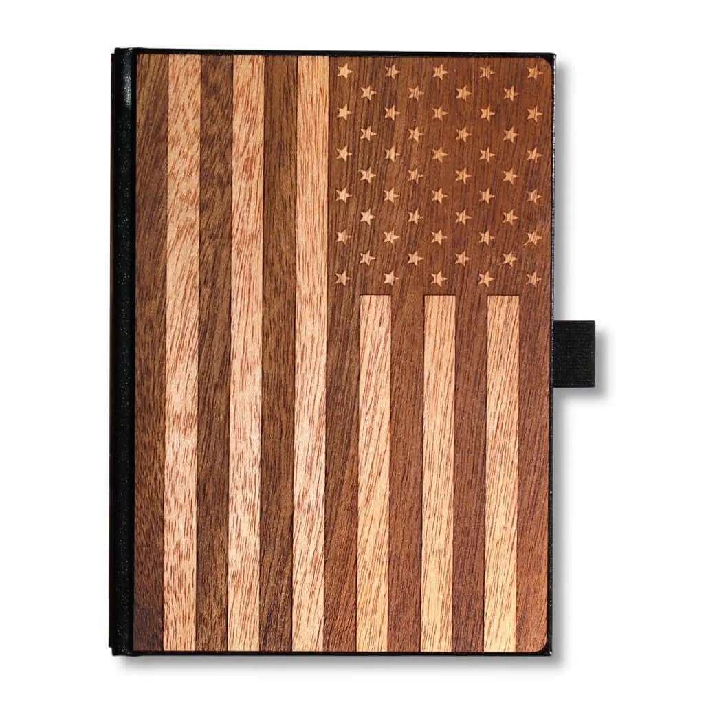 American Flag Wood Journal / Planner / Notebook - Image 3