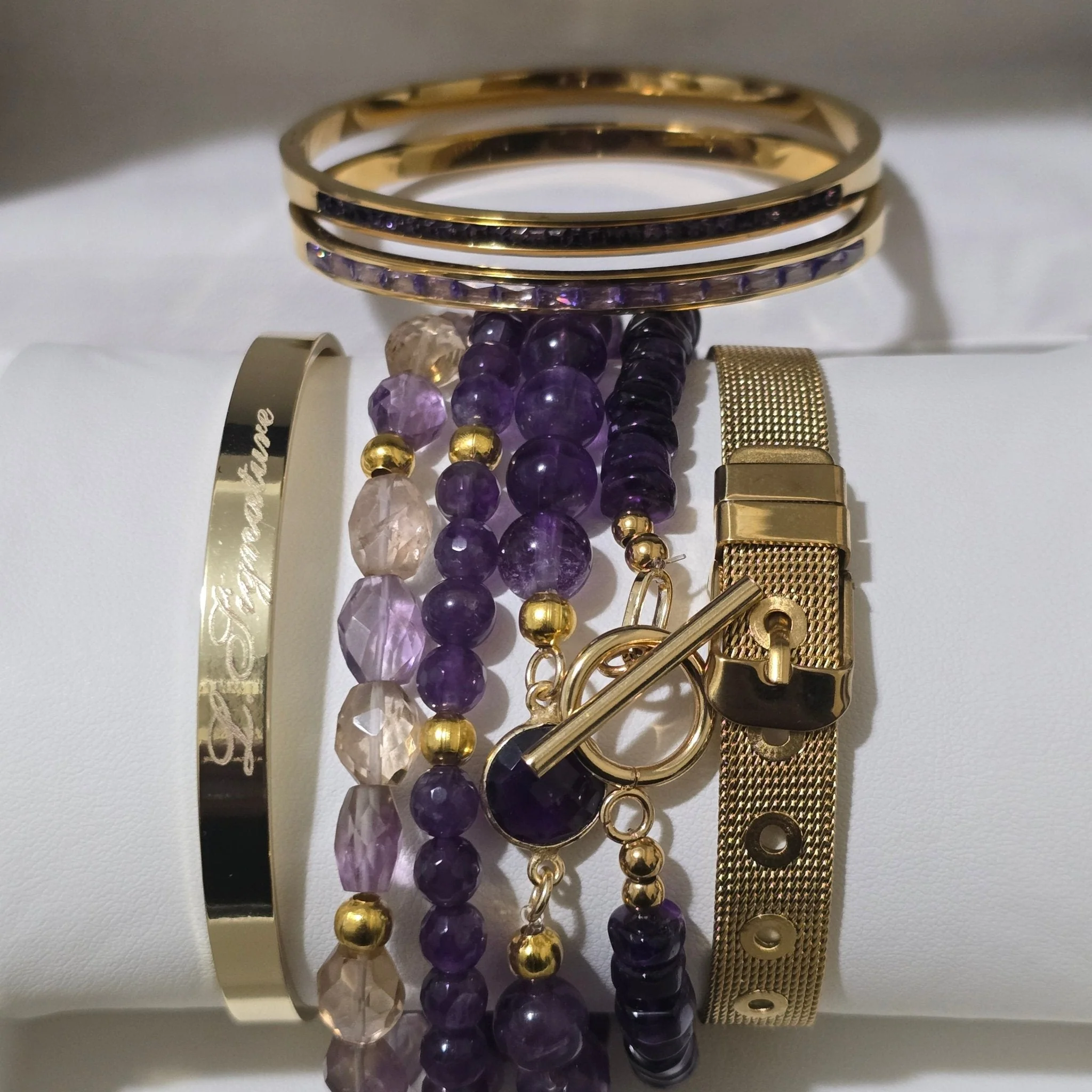 Amethyst and Ametrine Bracelet Set - Image 3