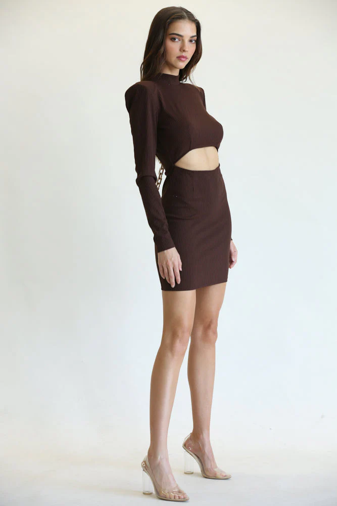 Anabia Ribbed Chain Dress - Image 4