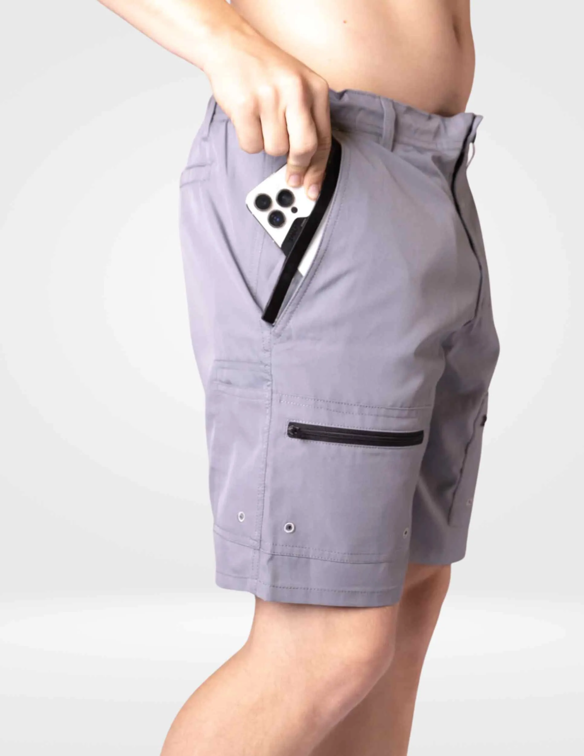 Angler - Waterproof Quick Dry Shorts With A Waterproof Pocket - 8" Inseam - Image 2