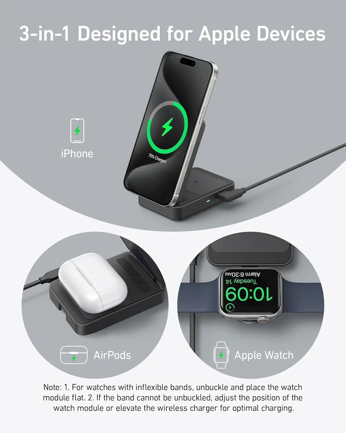 Anker MagGo Wireless Charging Station (Foldable 3-in-1) - Image 17