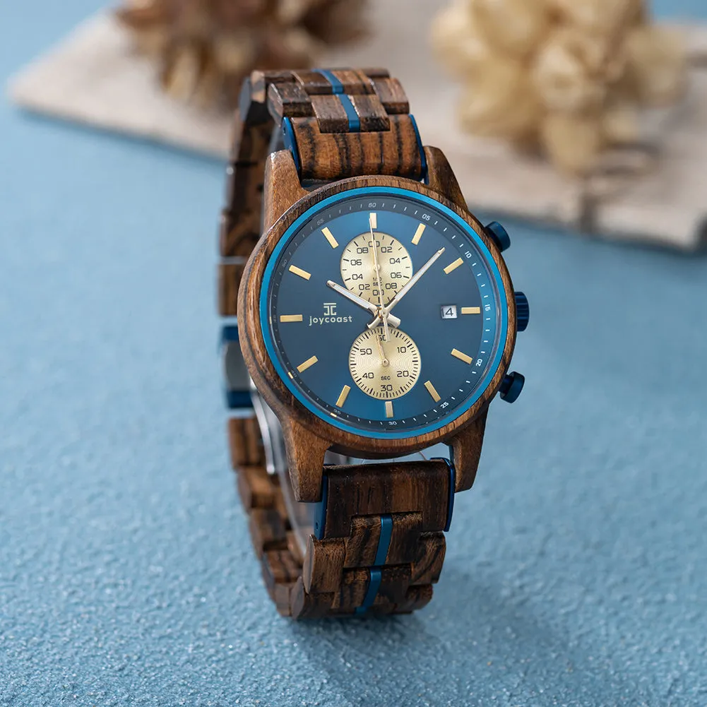 Aries Men's Watches | Zebrawood Chronograph - Image 2