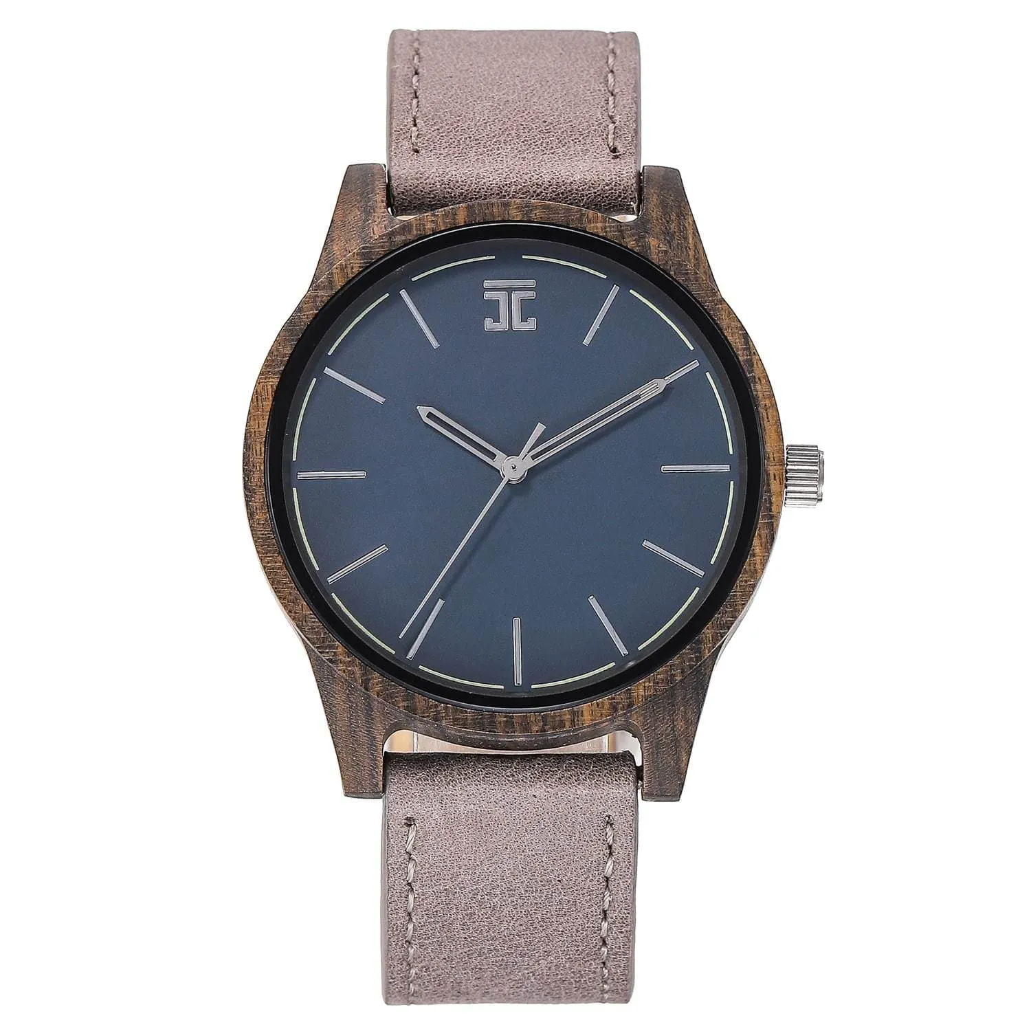 Atlantic Men's Watch | Dark Sandalwood w/ Blue Face - Image 5