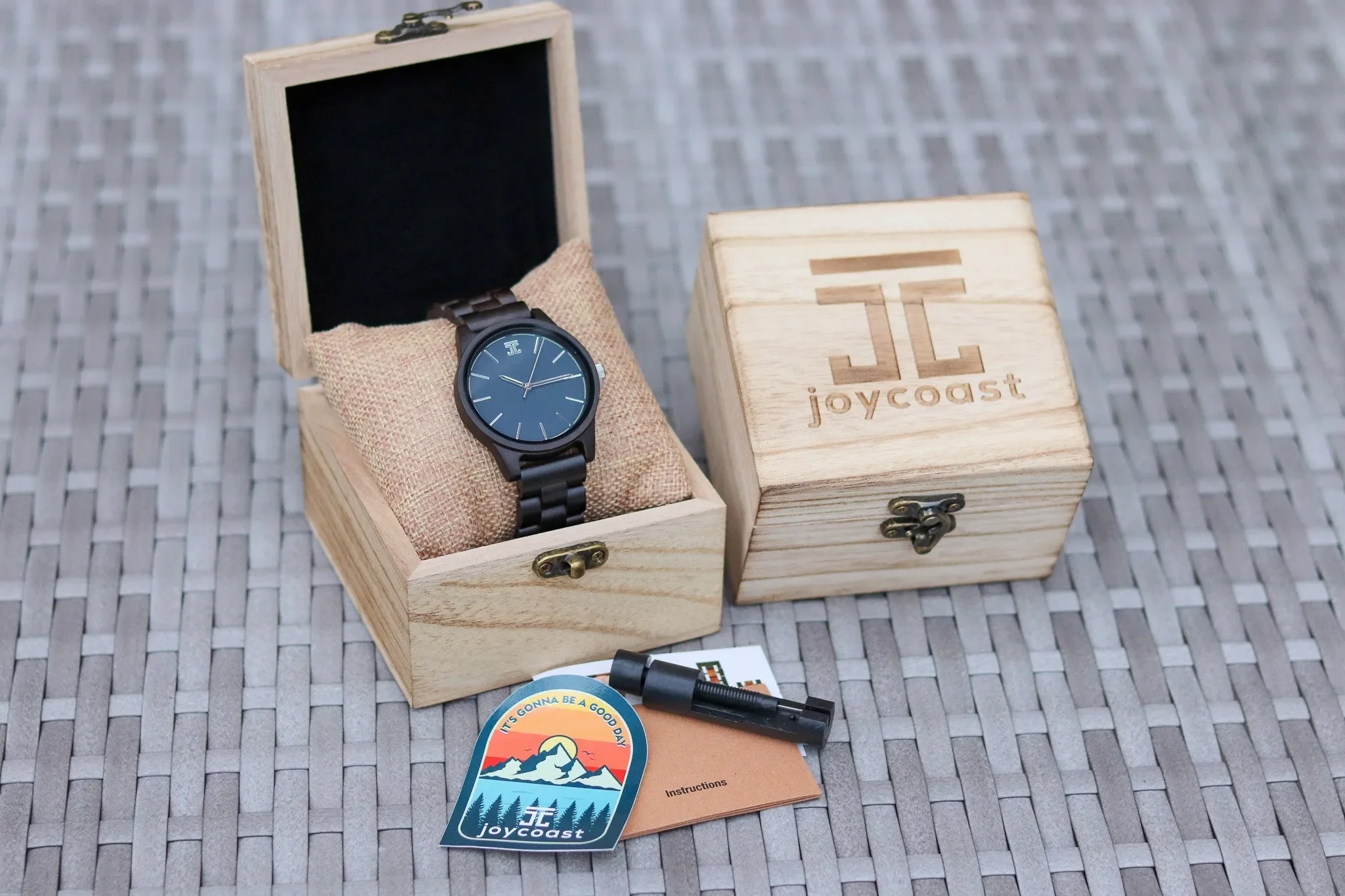 Atlantic Men's Watch | Dark Sandalwood w/ Blue Face - Image 8