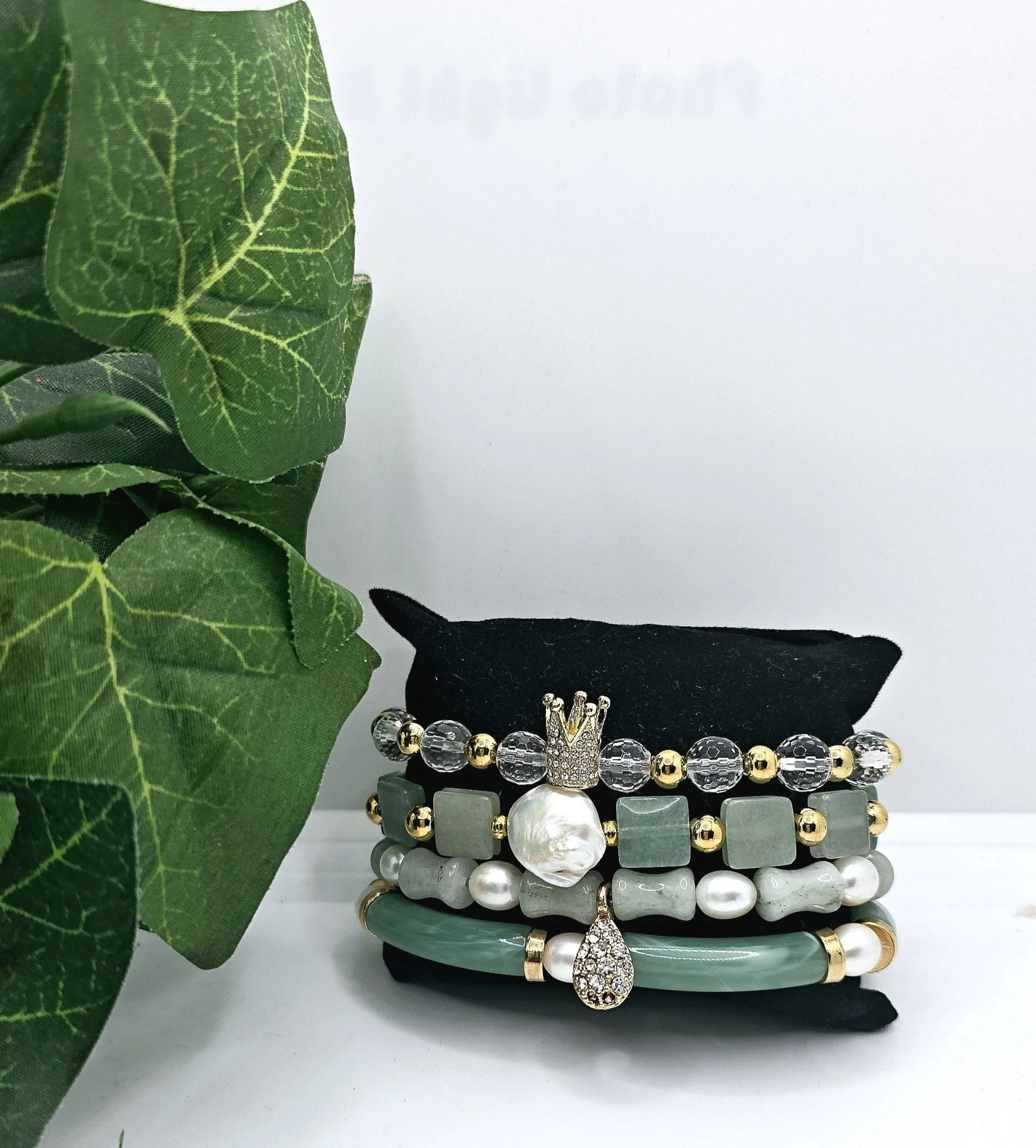 Aventurine and Jade Bracelet Set
