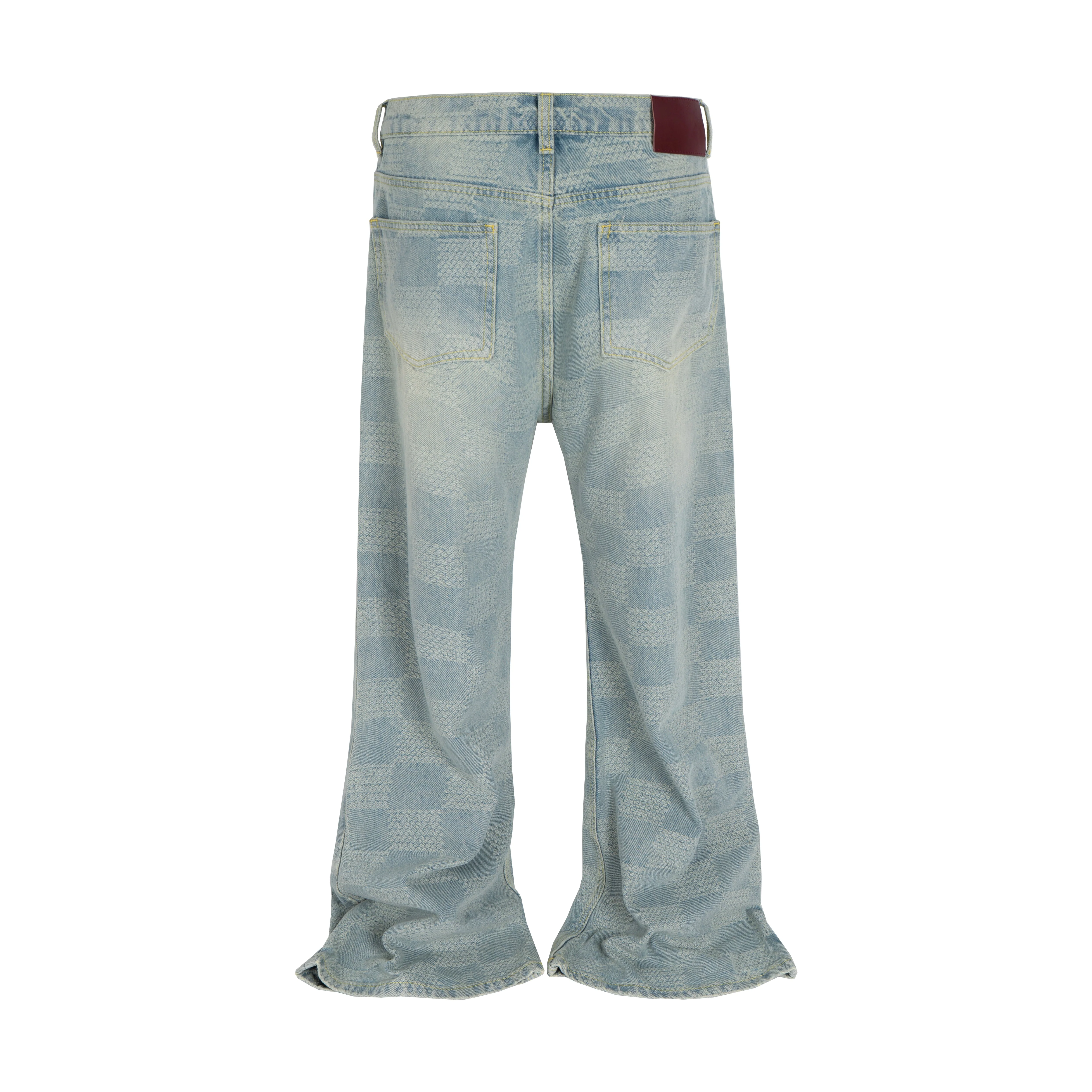 AZUL CHECKERED FLARE DENIM - Image 2