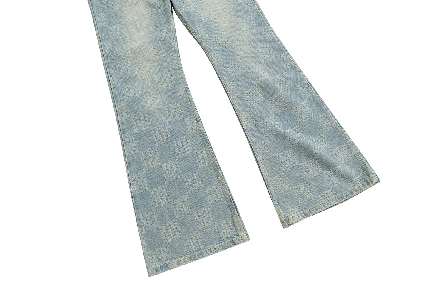 AZUL CHECKERED FLARE DENIM - Image 3