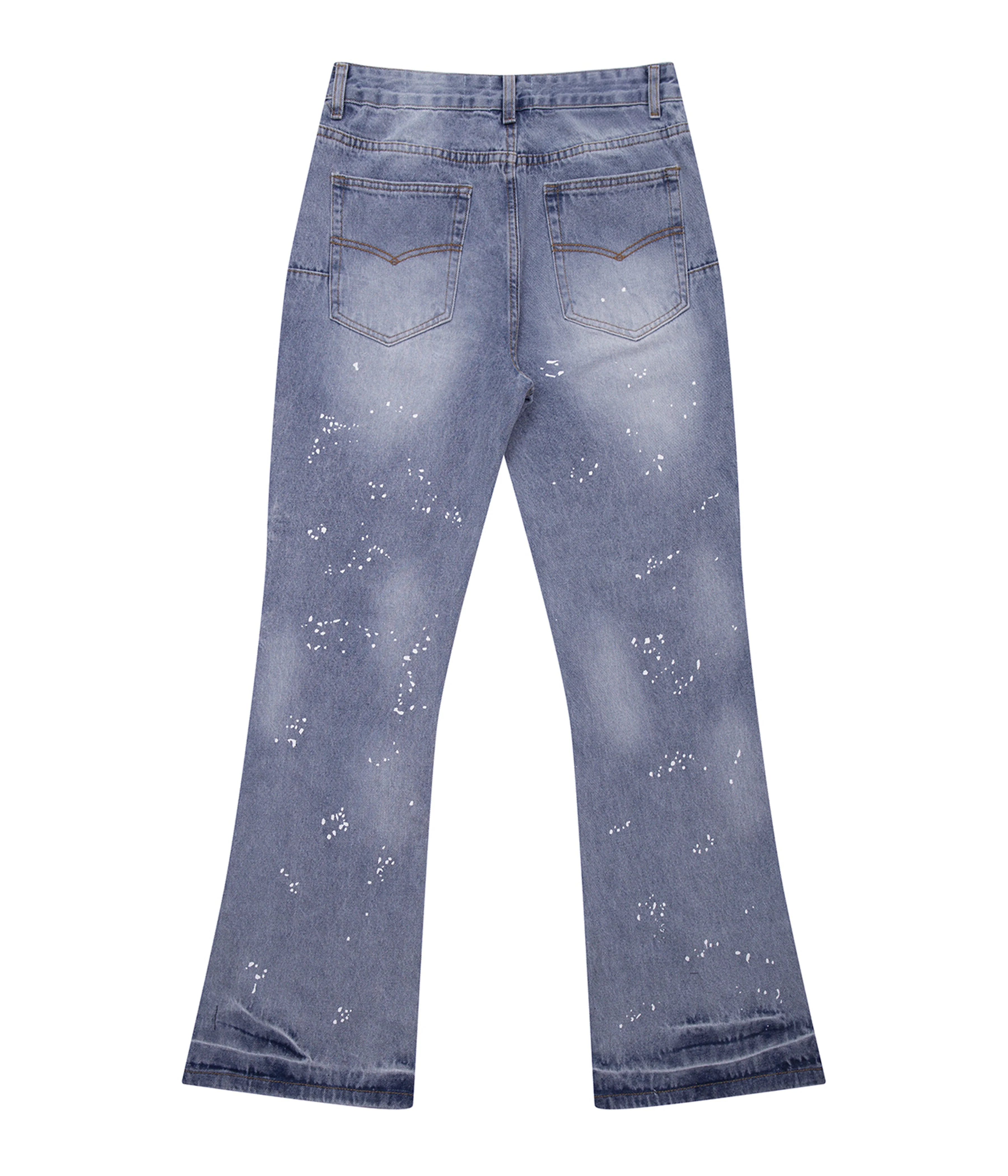 AZUL DISTRESSED SPLIT FLARE DENIM - Image 2