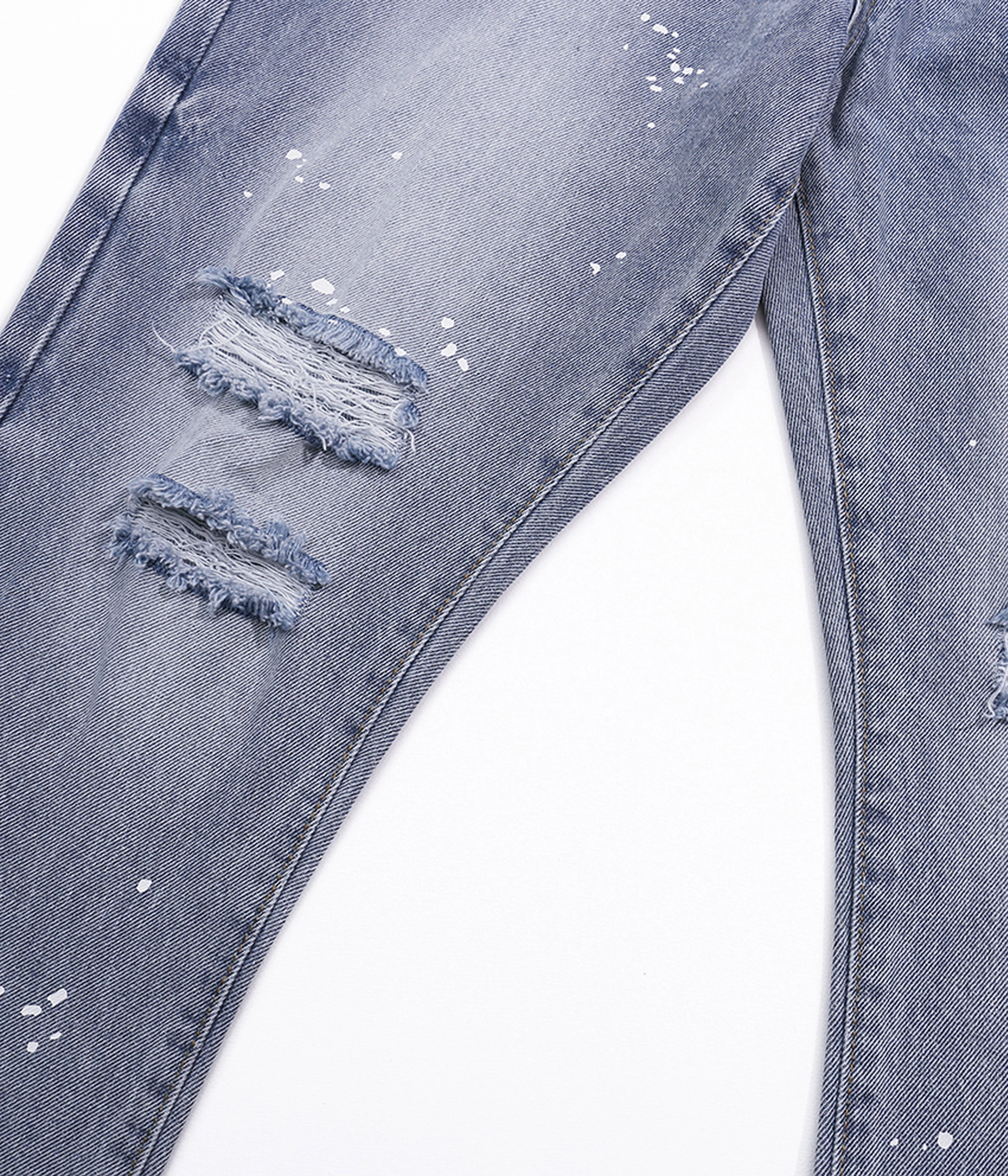 AZUL DISTRESSED SPLIT FLARE DENIM - Image 3
