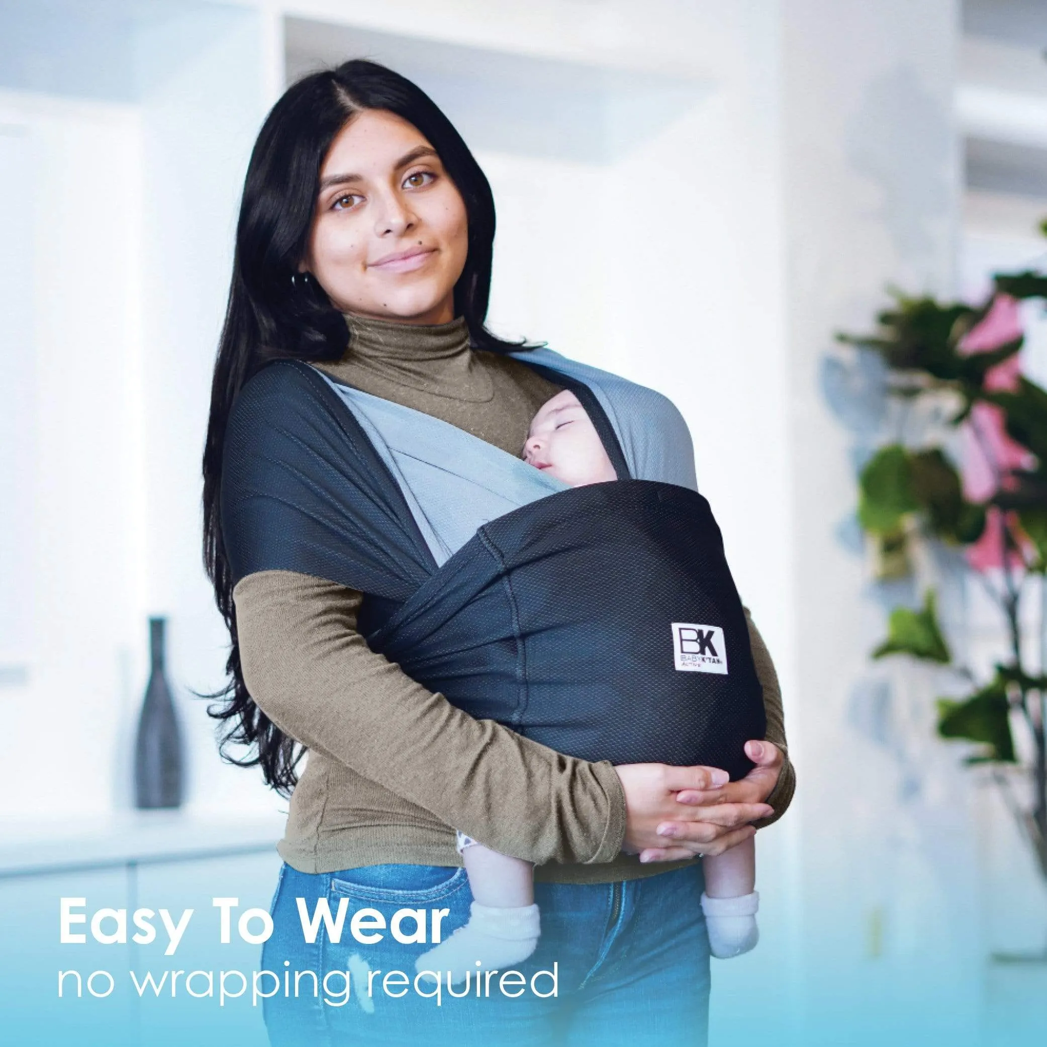 Baby K'tan Active Oasis Baby Carrier | Black-Grey - Image 4