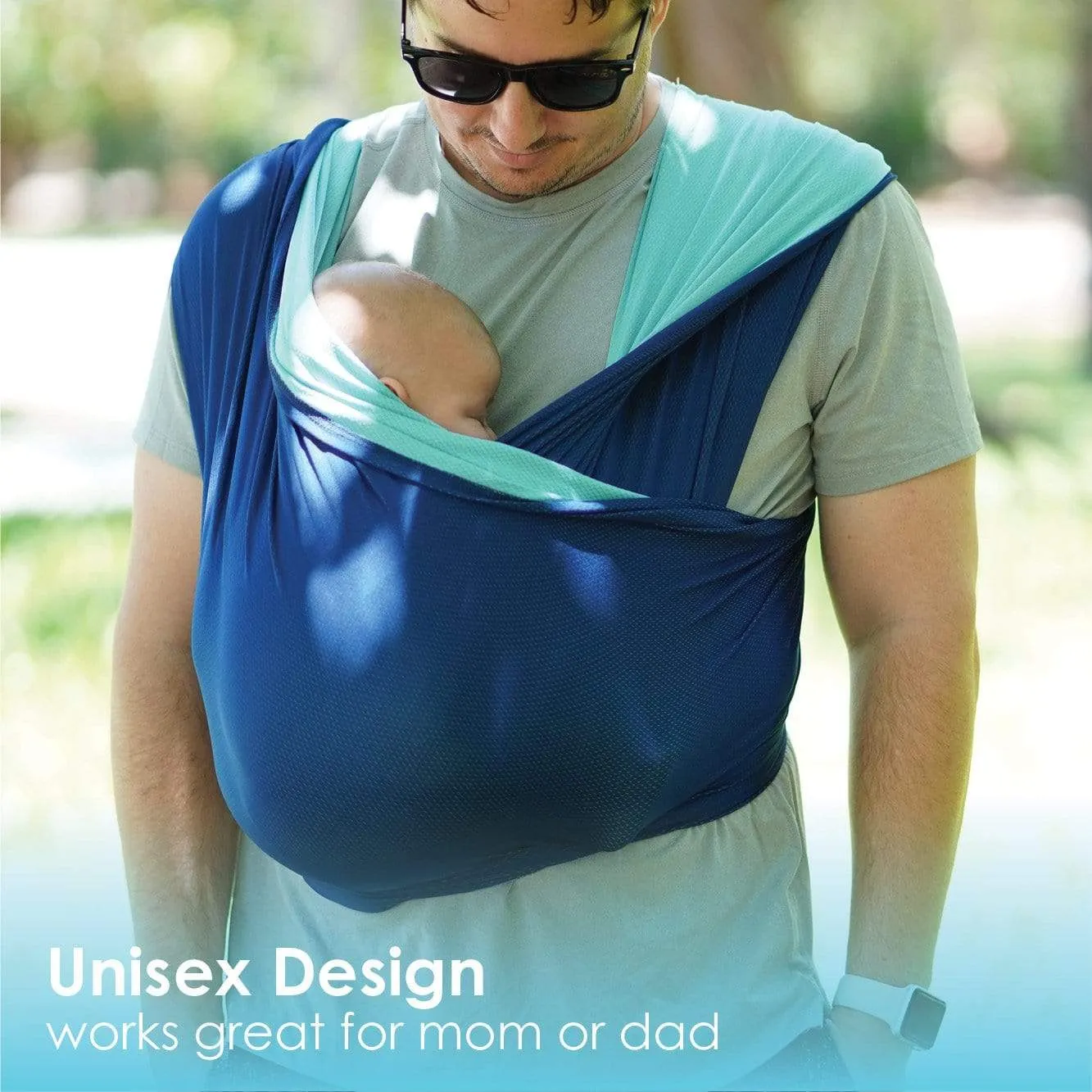 Baby K'tan Active Oasis Baby Carrier | Blue-Turquoise - Image 9
