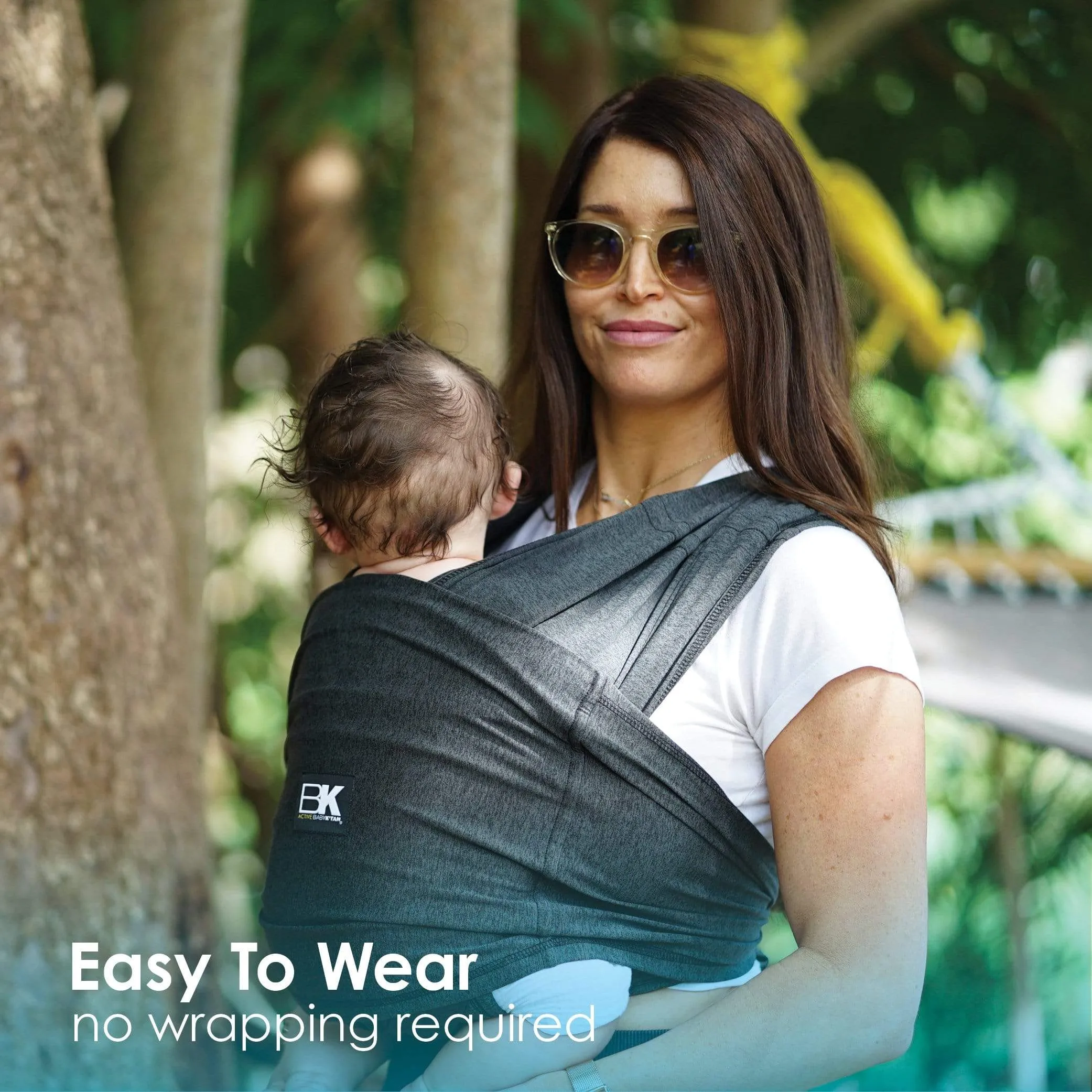Baby K'tan Active Yoga Baby Carrier | Heather Black - Image 6