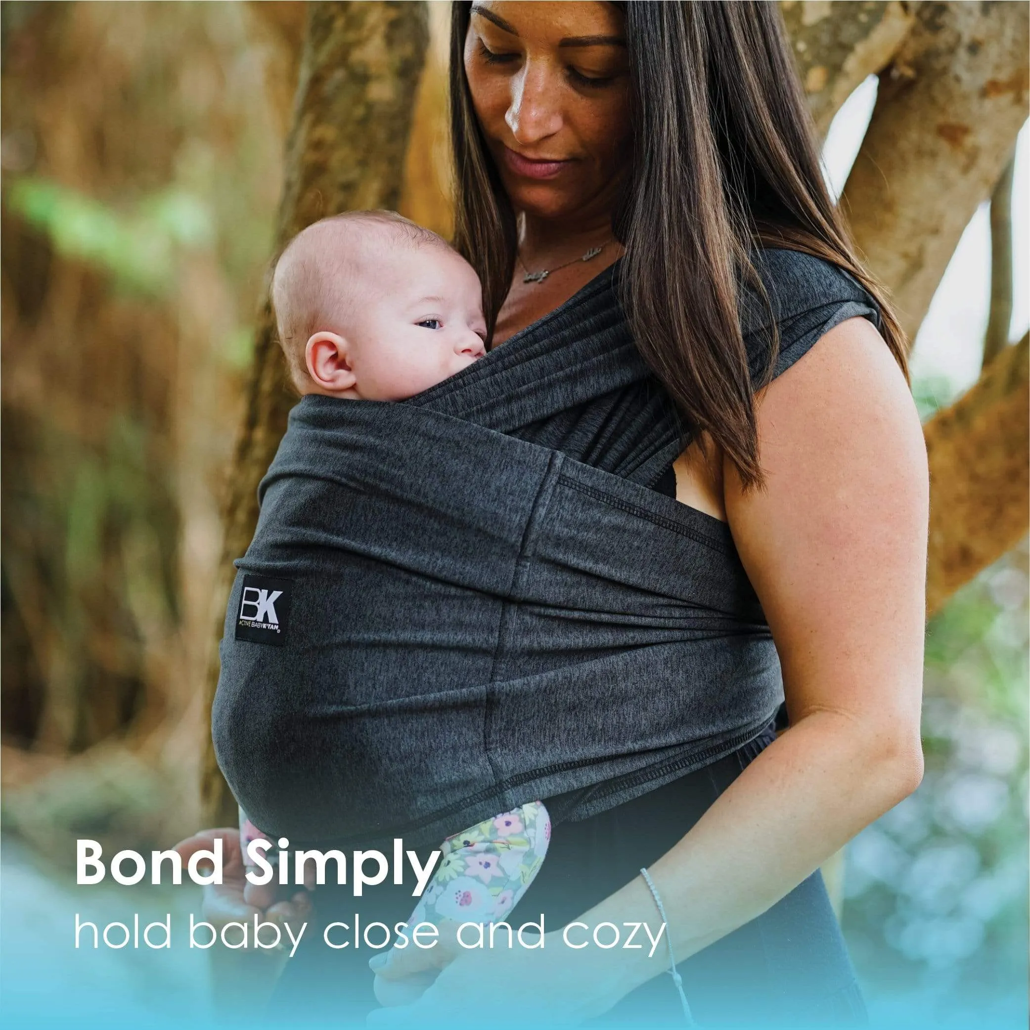 Baby K'tan Active Yoga Baby Carrier | Heather Black - Image 9