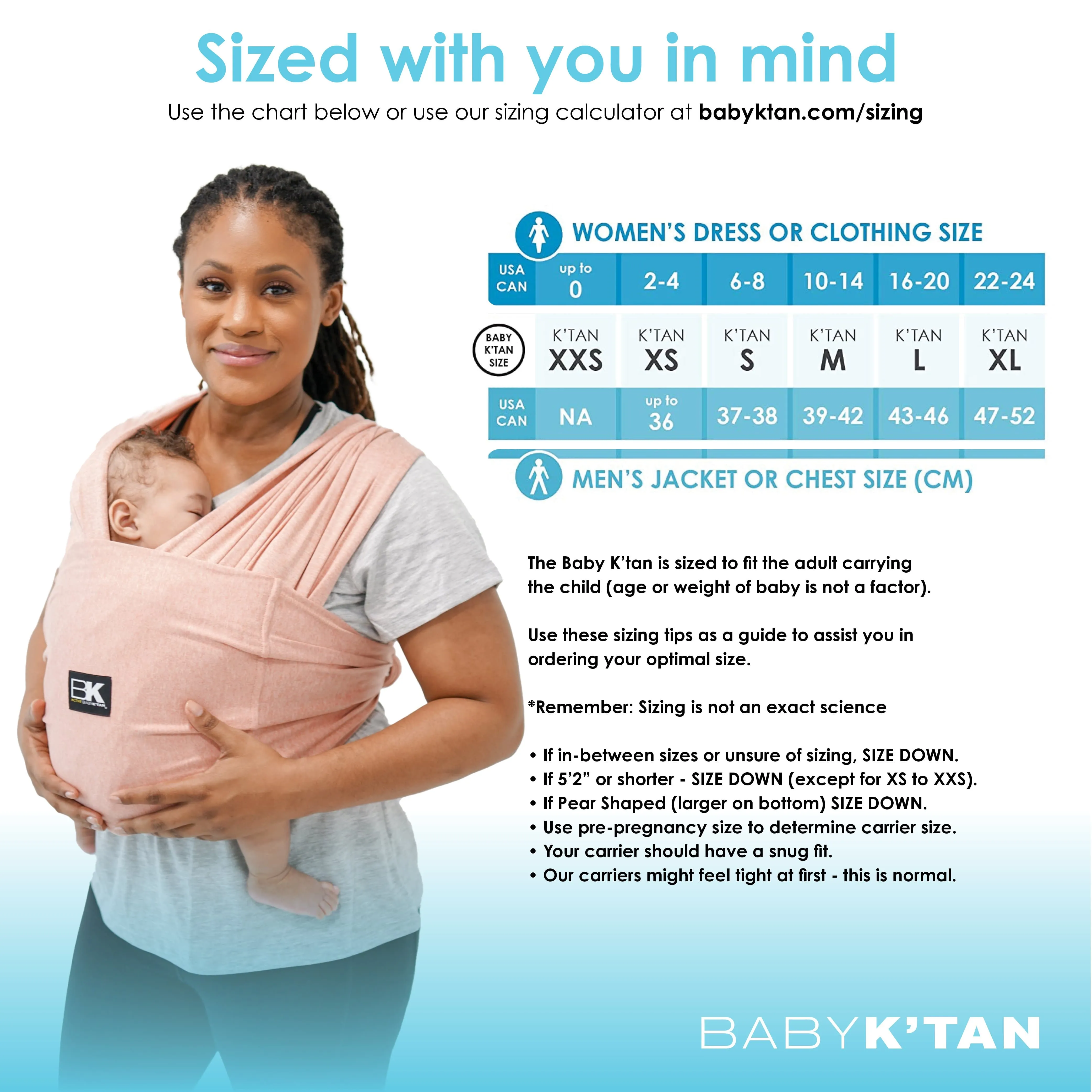 Baby K'tan Active Yoga Baby Carrier | Heather Coral - Image 3