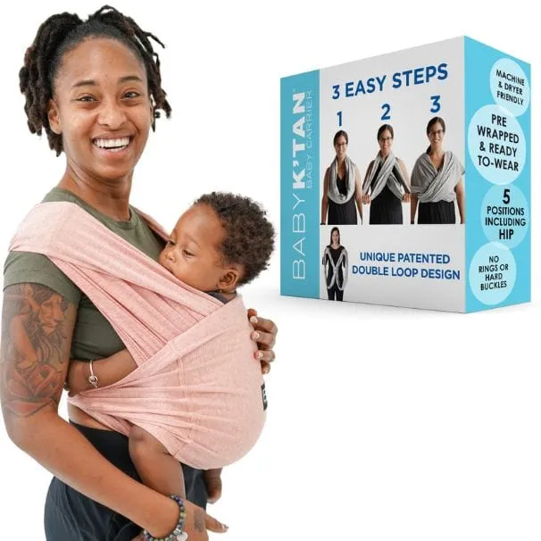Baby K'tan Active Yoga Baby Carrier | Heather Coral - Image 4