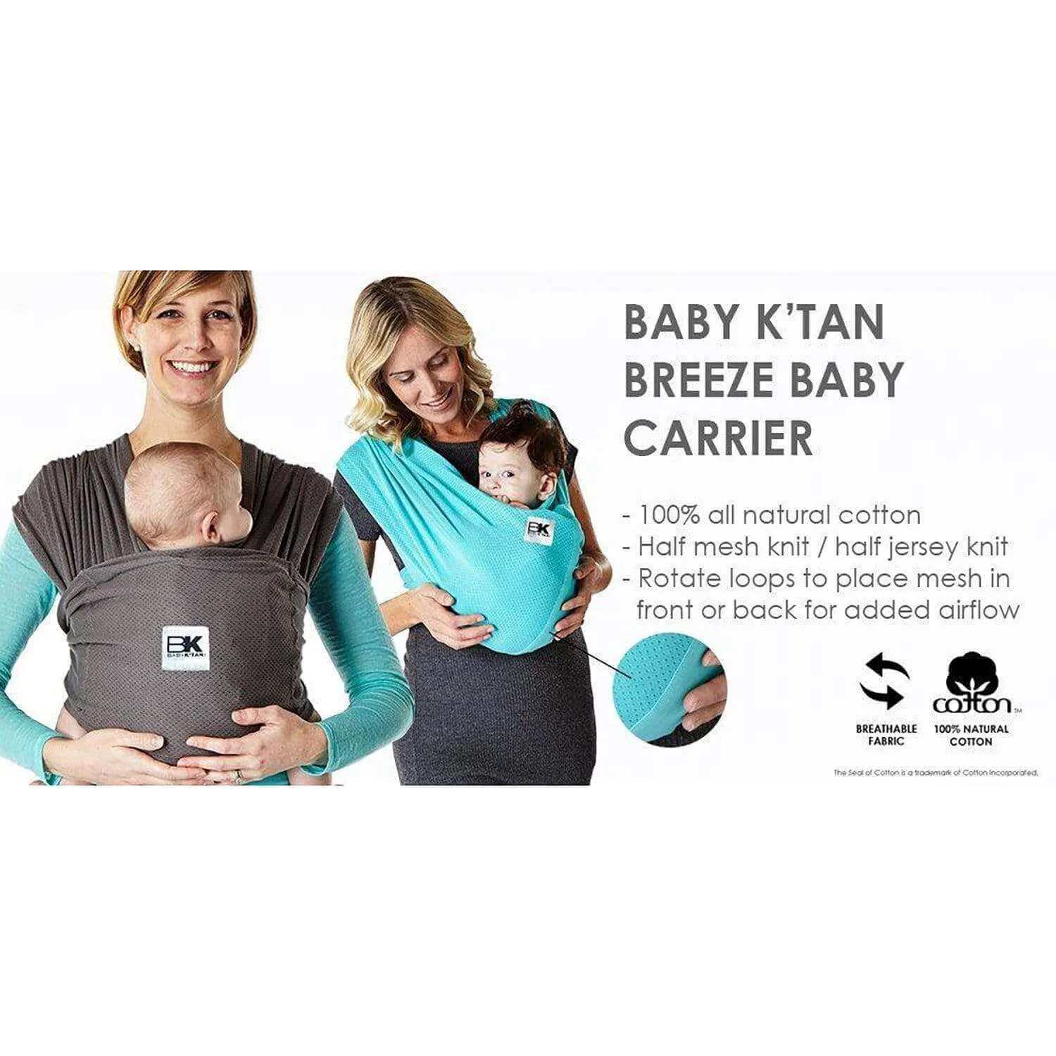 Baby K'tan Breeze Baby Carrier | Black - Image 15
