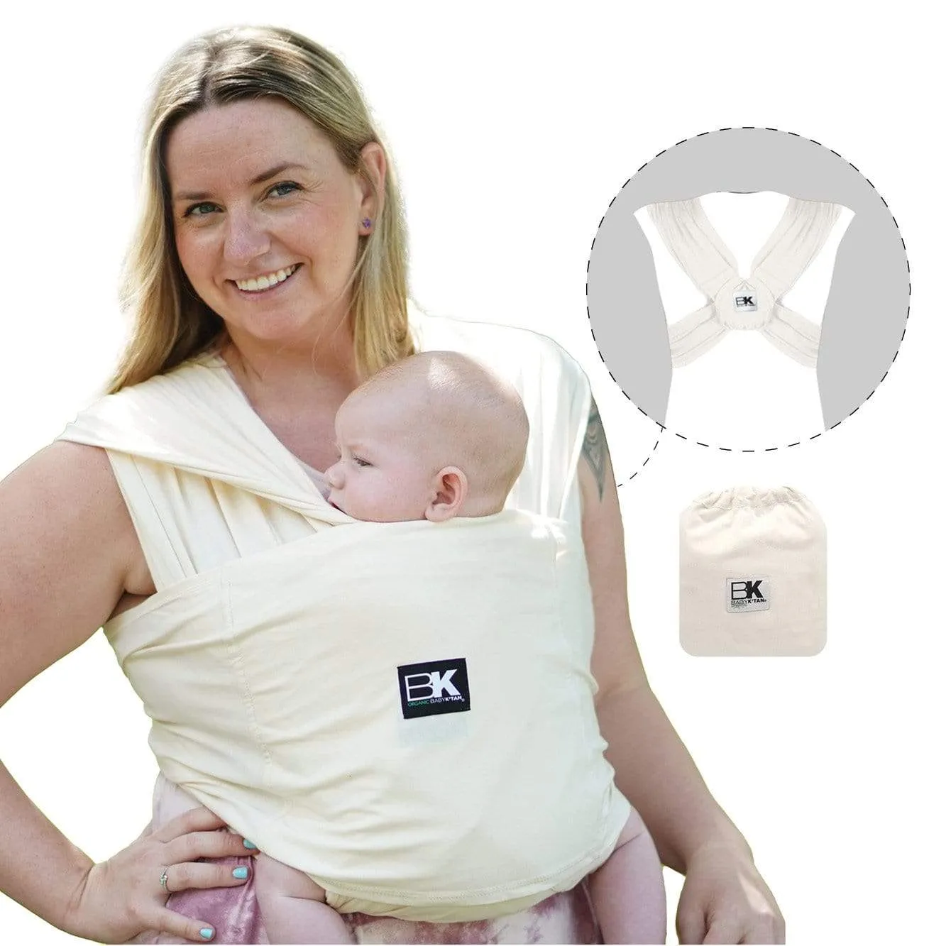 Baby K'tan Organic Baby Carrier | Natural - Image 4