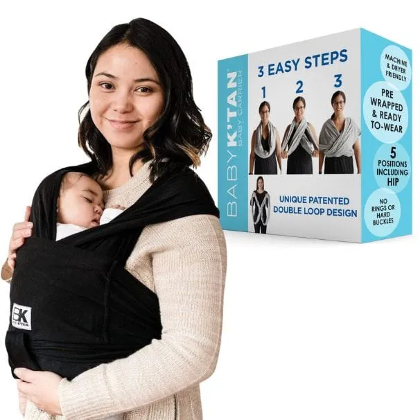 Baby K'tan Original Baby Carrier | Black - Image 17