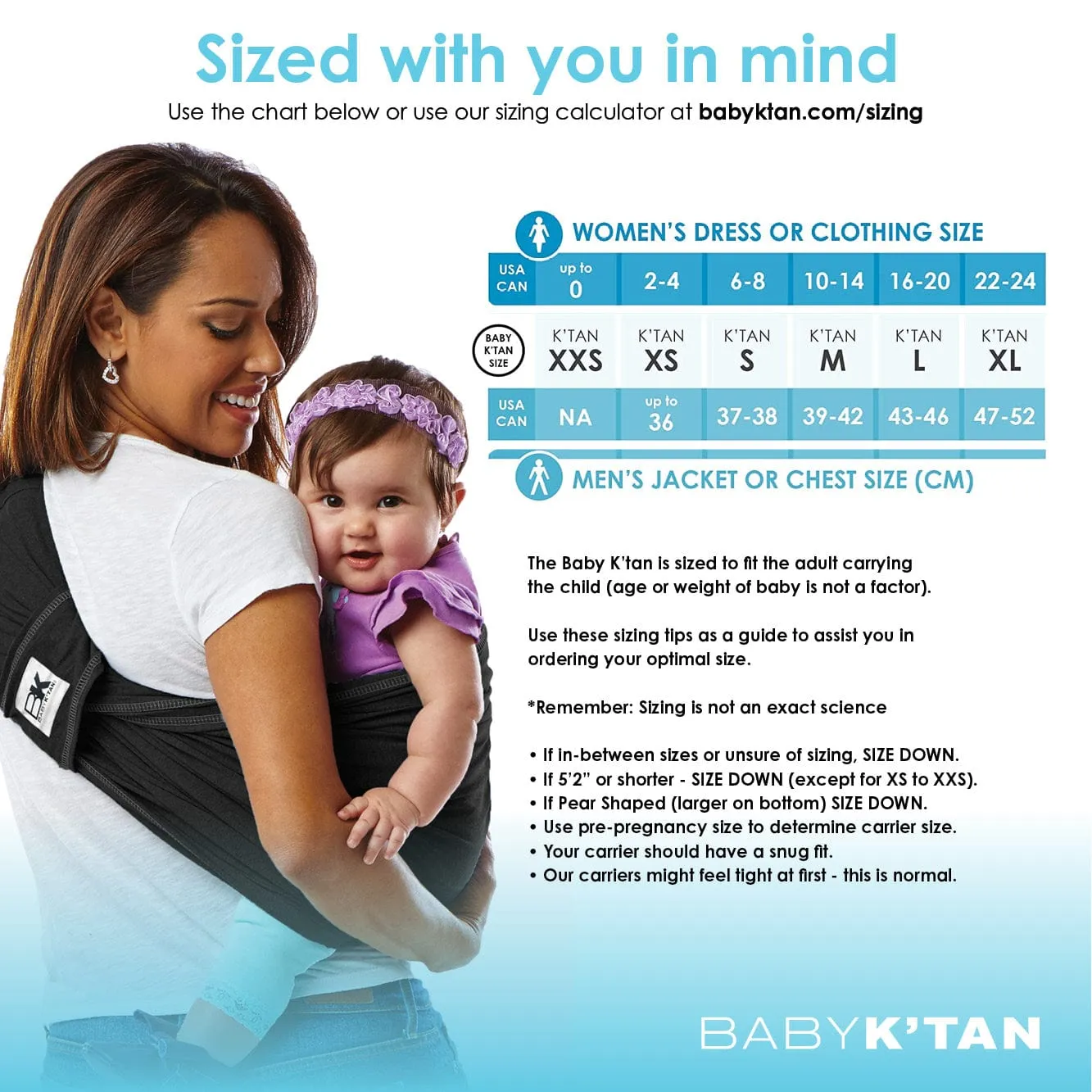 Baby K'tan Original Baby Carrier | Black - Image 2