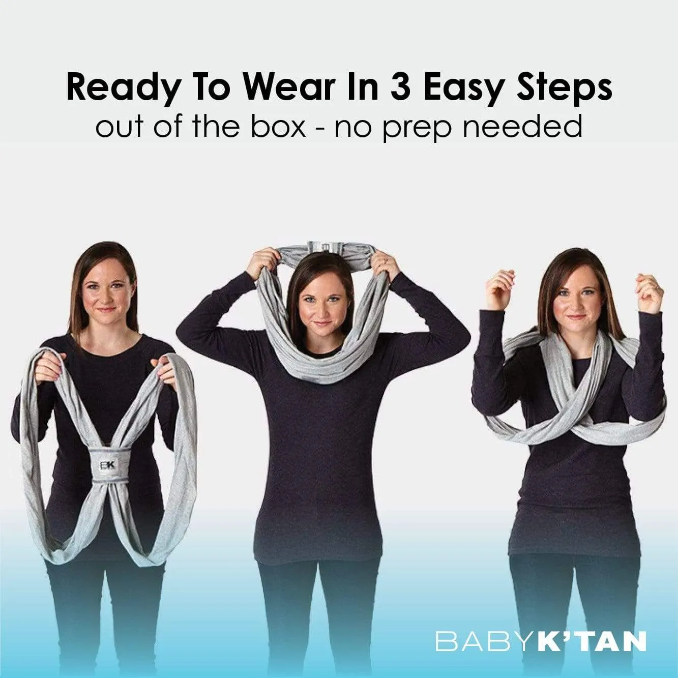 Baby K'tan Original Baby Carrier | Black - Image 5
