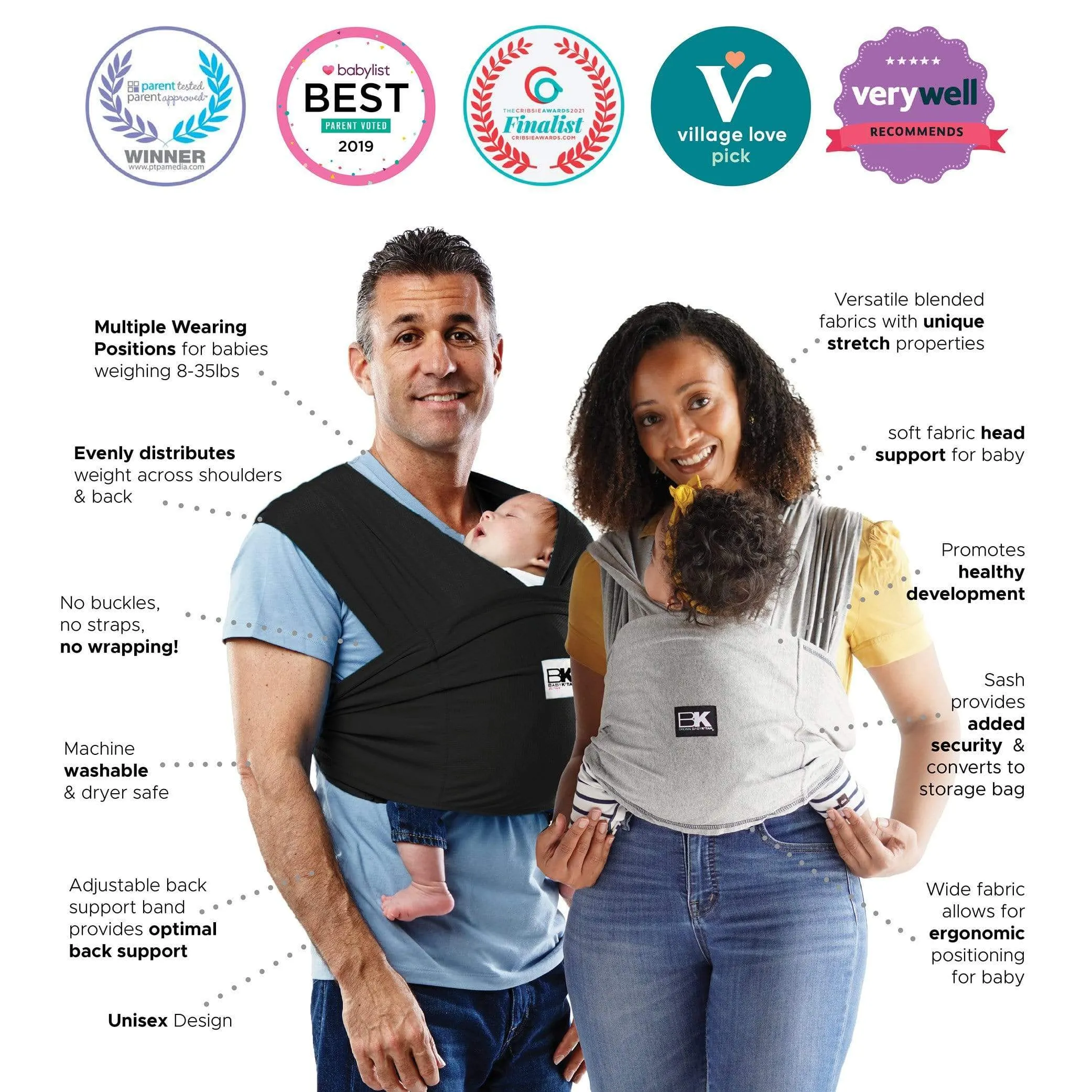 Baby K'tan Original Baby Carrier | Eggplant - Image 13