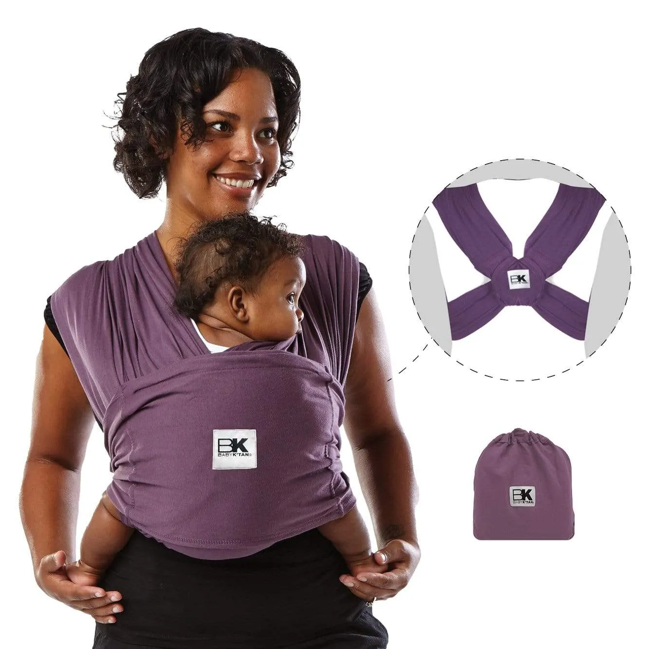 Baby K'tan Original Baby Carrier | Eggplant - Image 15