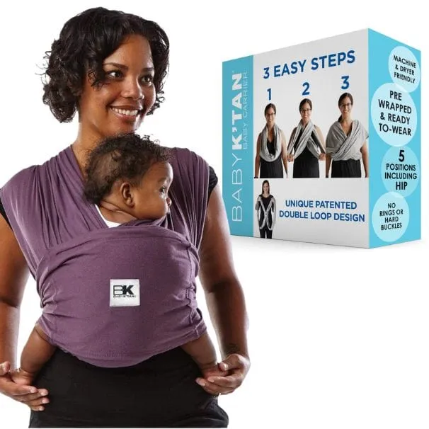 Baby K'tan Original Baby Carrier | Eggplant - Image 16