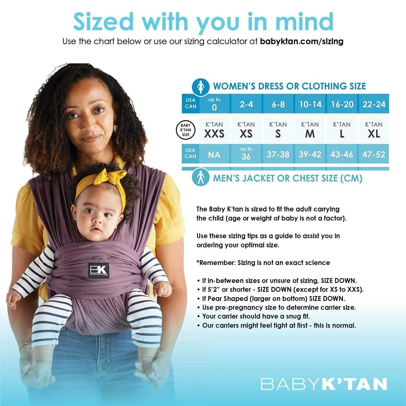 Baby K'tan Original Baby Carrier | Eggplant - Image 2