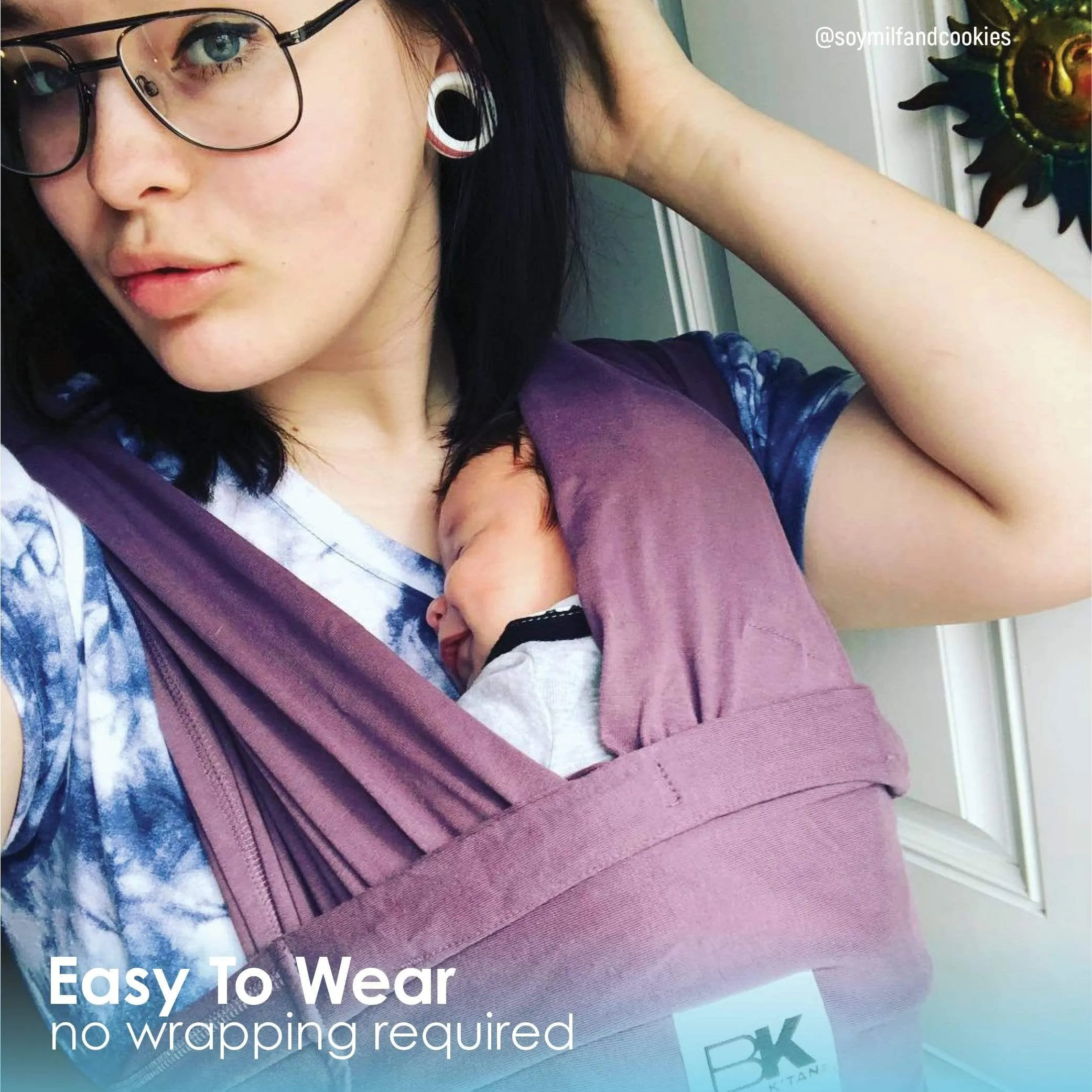 Baby K'tan Original Baby Carrier | Eggplant - Image 4